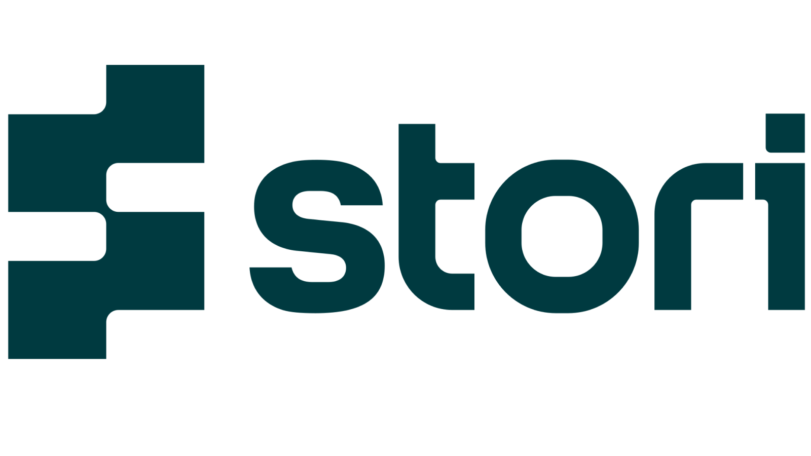 Logo of Stori, featuring the word "stori" in lowercase letters with a stylized graphic element on the left.