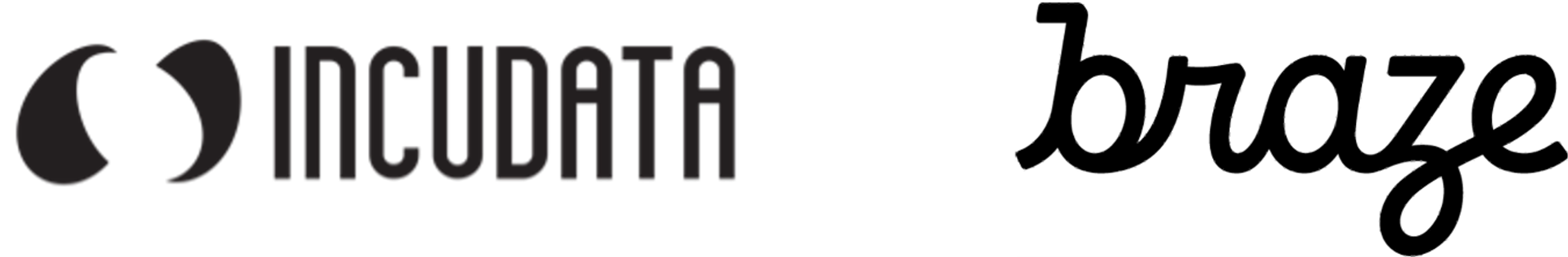 インキュデータとブレイズのロゴが並んでいます。両社はデジタルマーケティングに関連するサービスを提供しています。