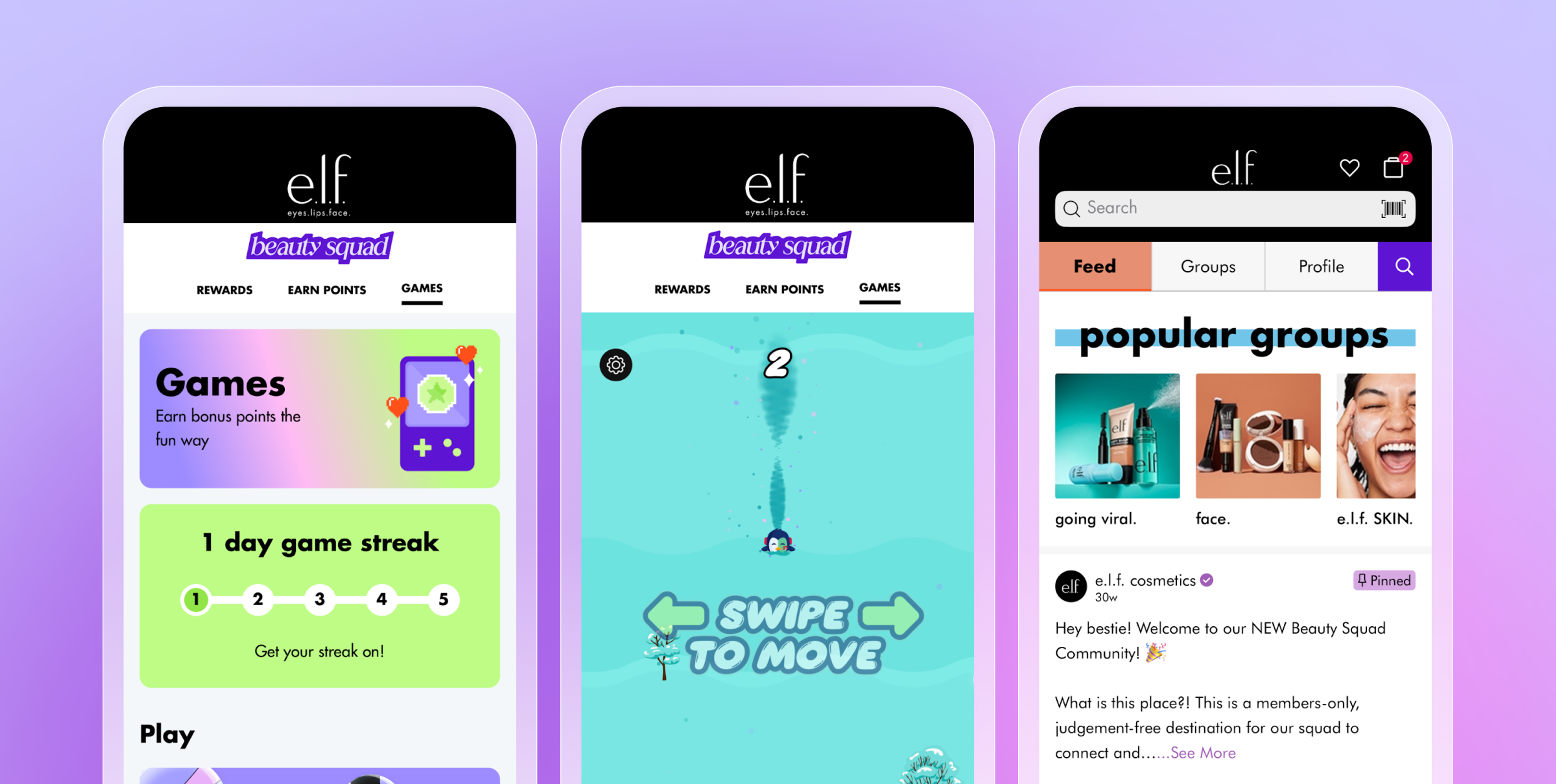 a screenshot of the elf beauty squad website