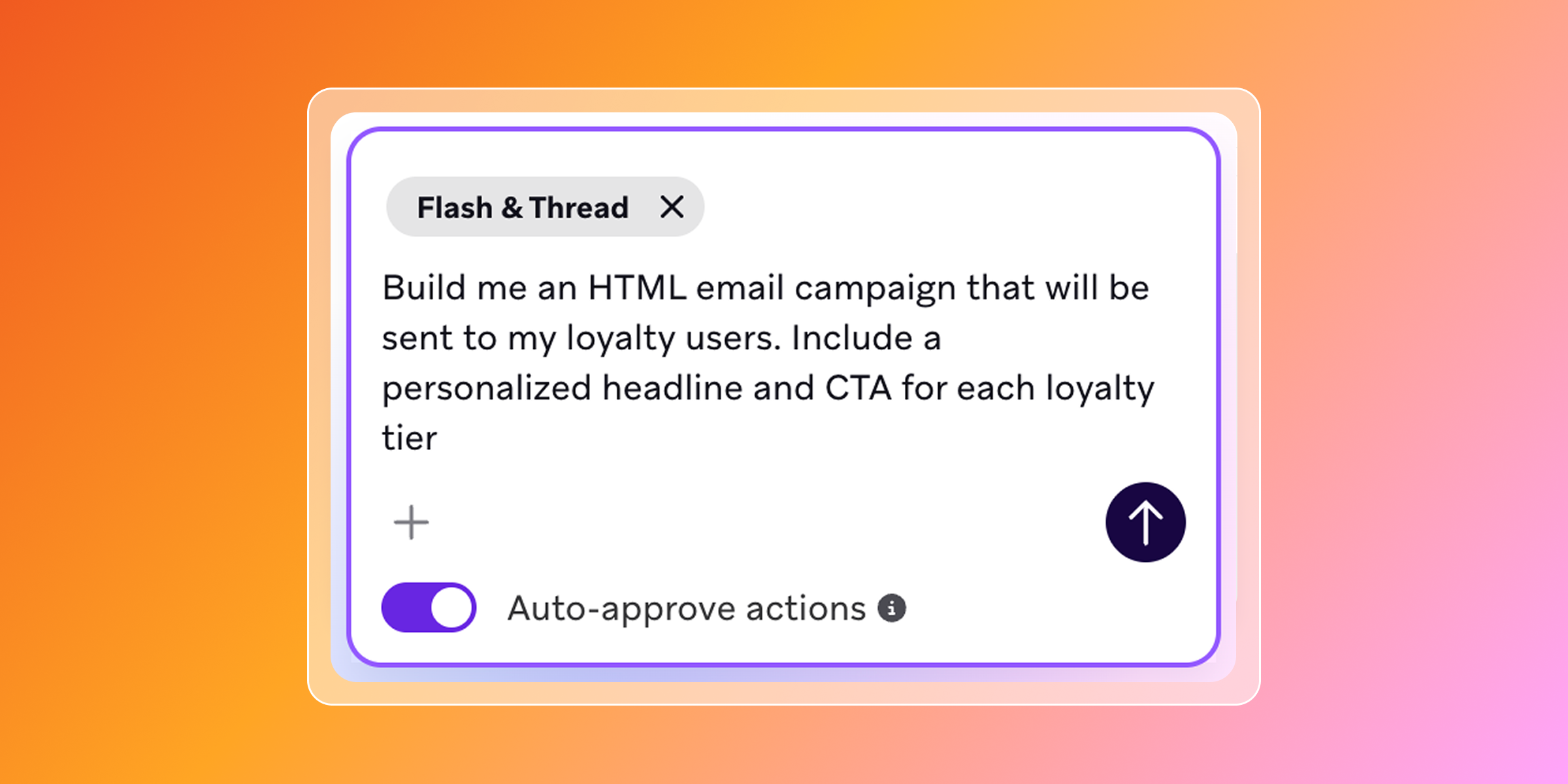 A marketer using Operator to build an HTML email campaign