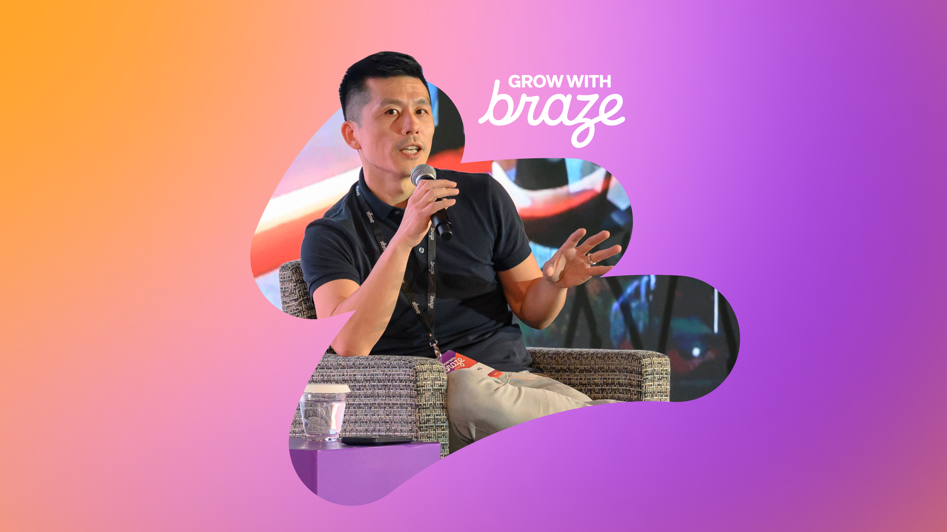 An image of grow with braze behind a male speaker