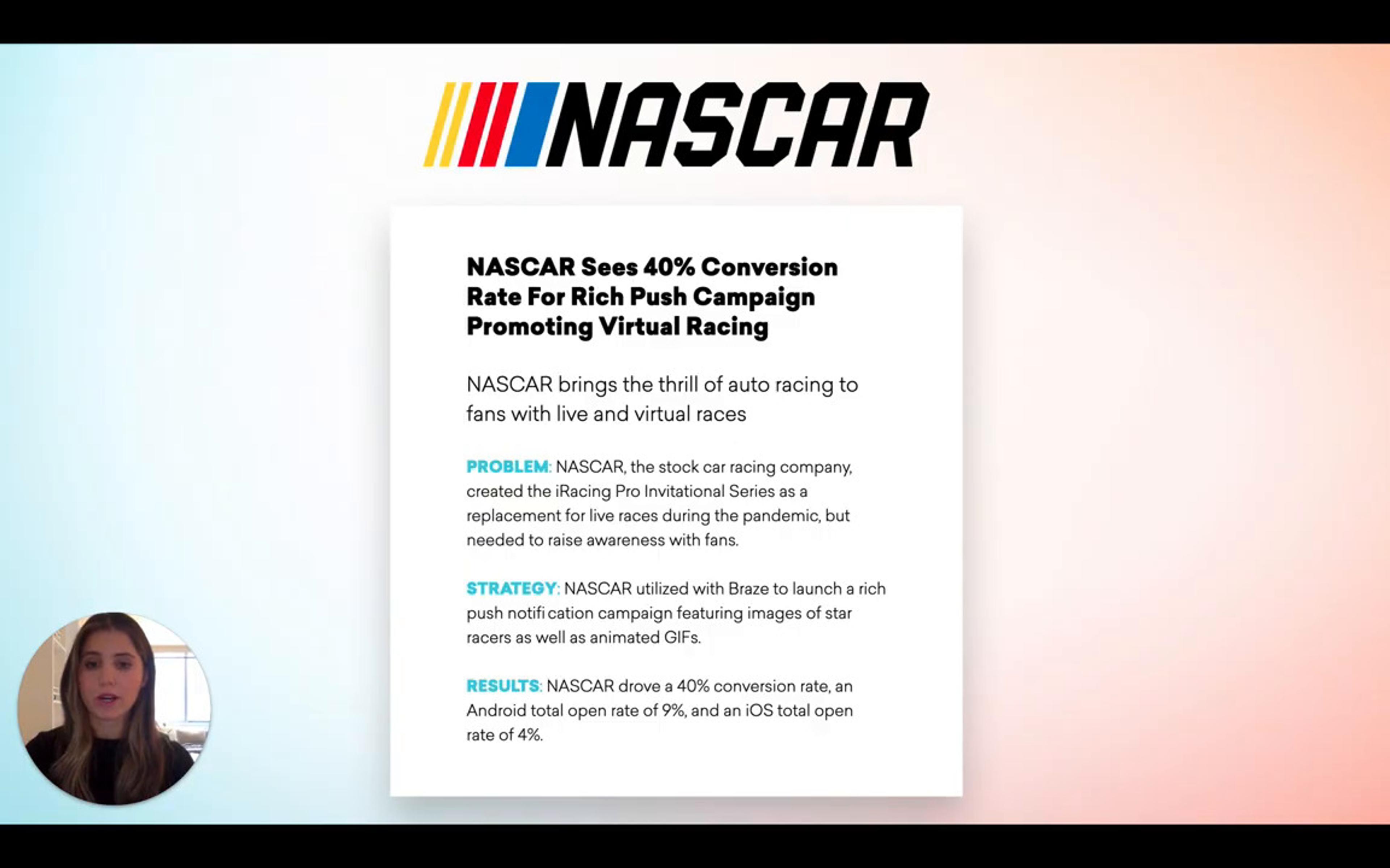Testimonial-NASCAR Sees 40% Conversion Rate For Rich Push Campaign Promoting Virtual Racing