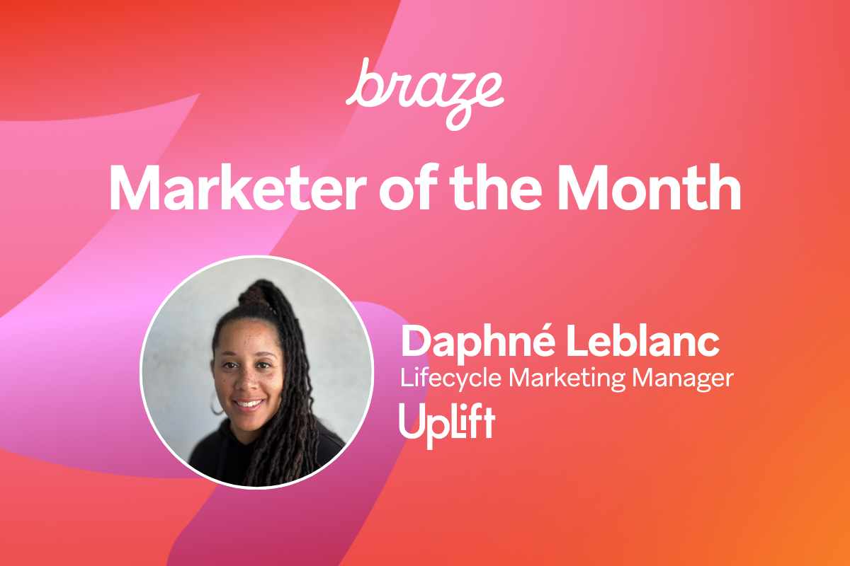 a poster for braze marketer of the month