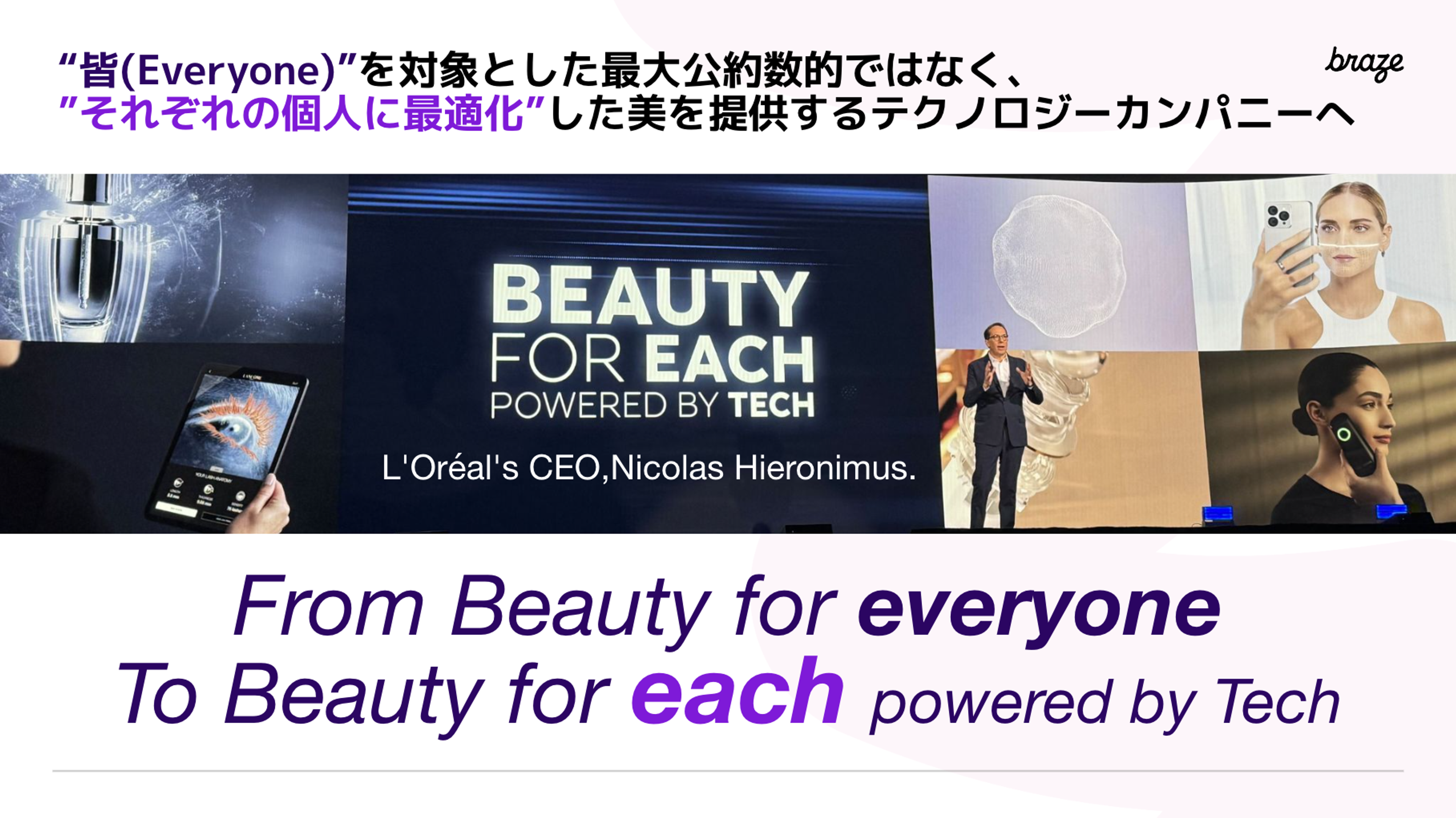 「皆に向けた美から、個々に最適化された美へ。テクノロジーによって実現される。」