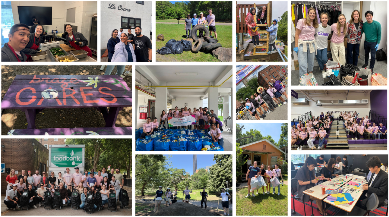 A selection of images of Braze volunteers