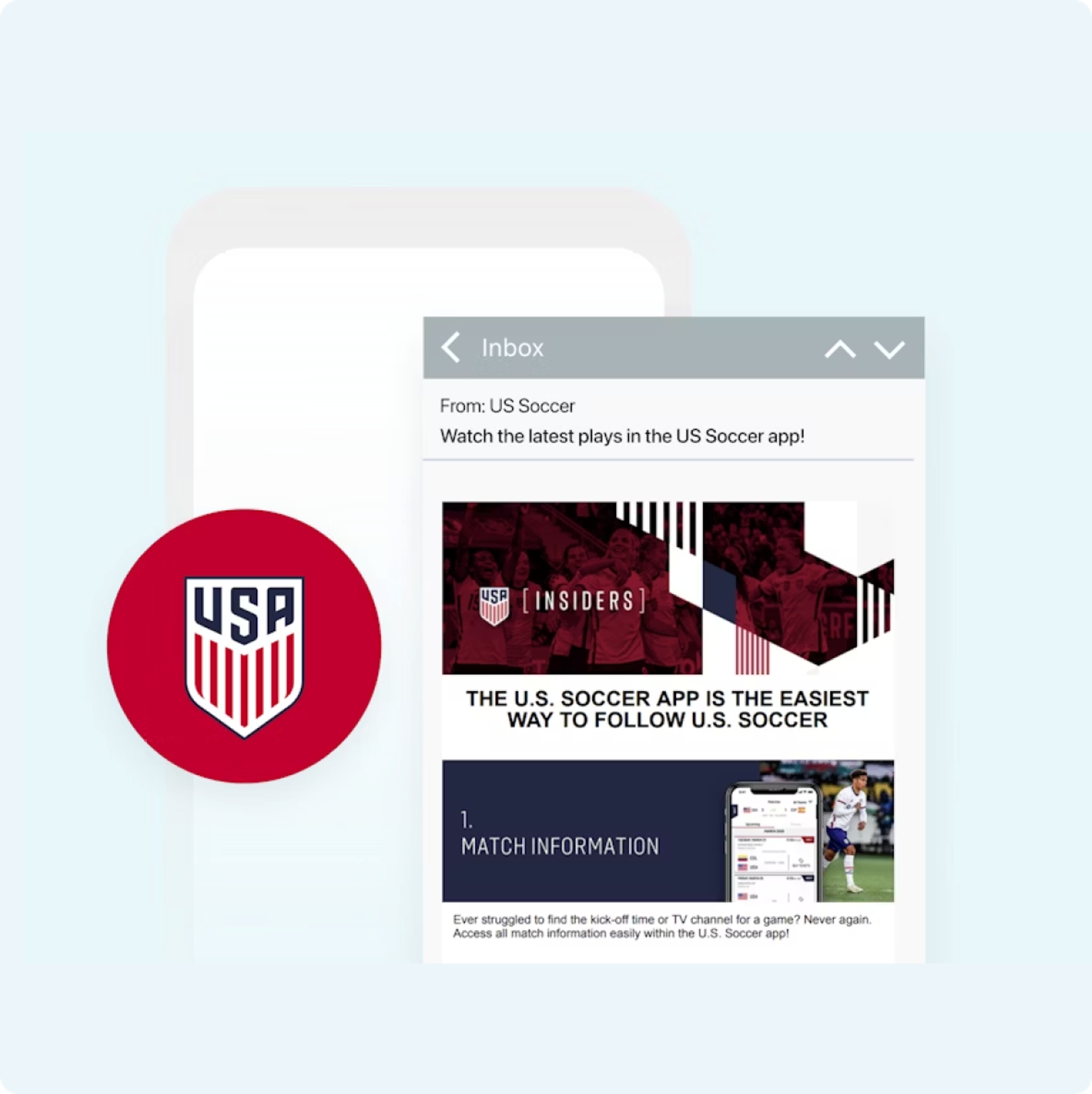 a screenshot of an email from us soccer