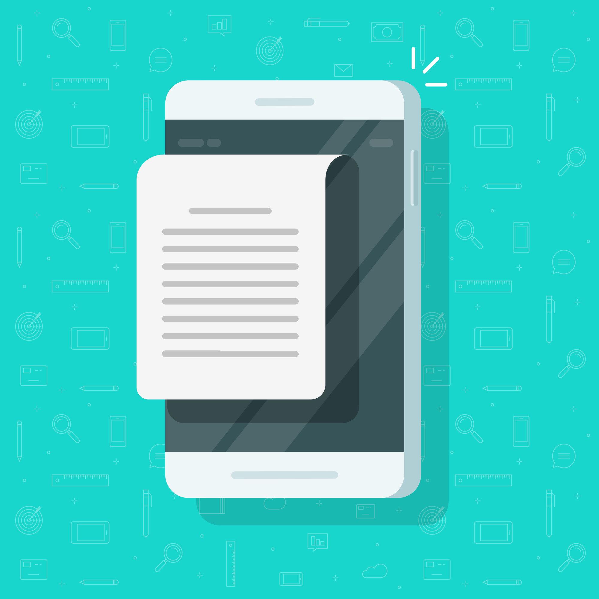 a cell phone with a piece of paper on the screen .