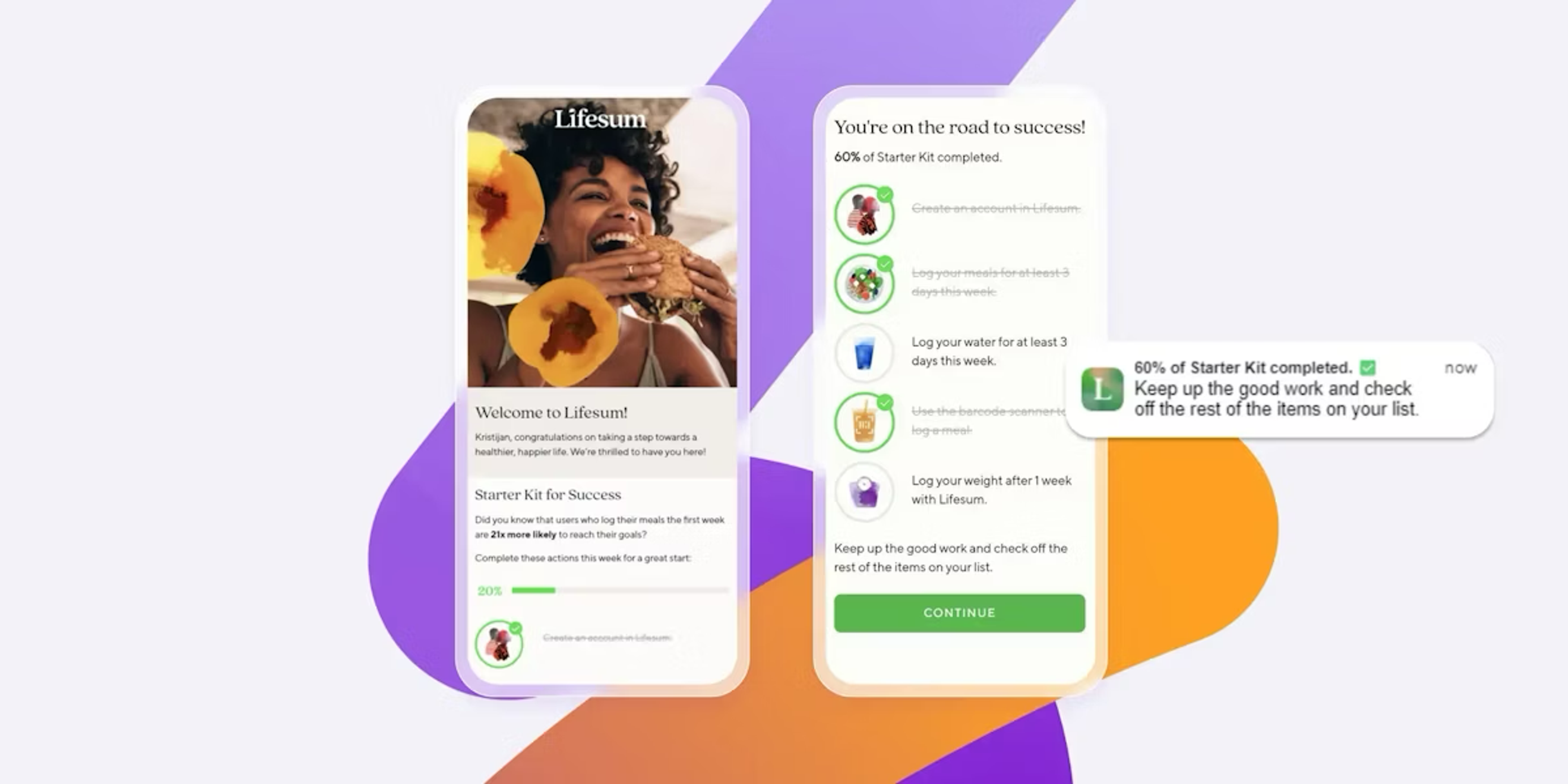 a screenshot of a lifesum app on a phone