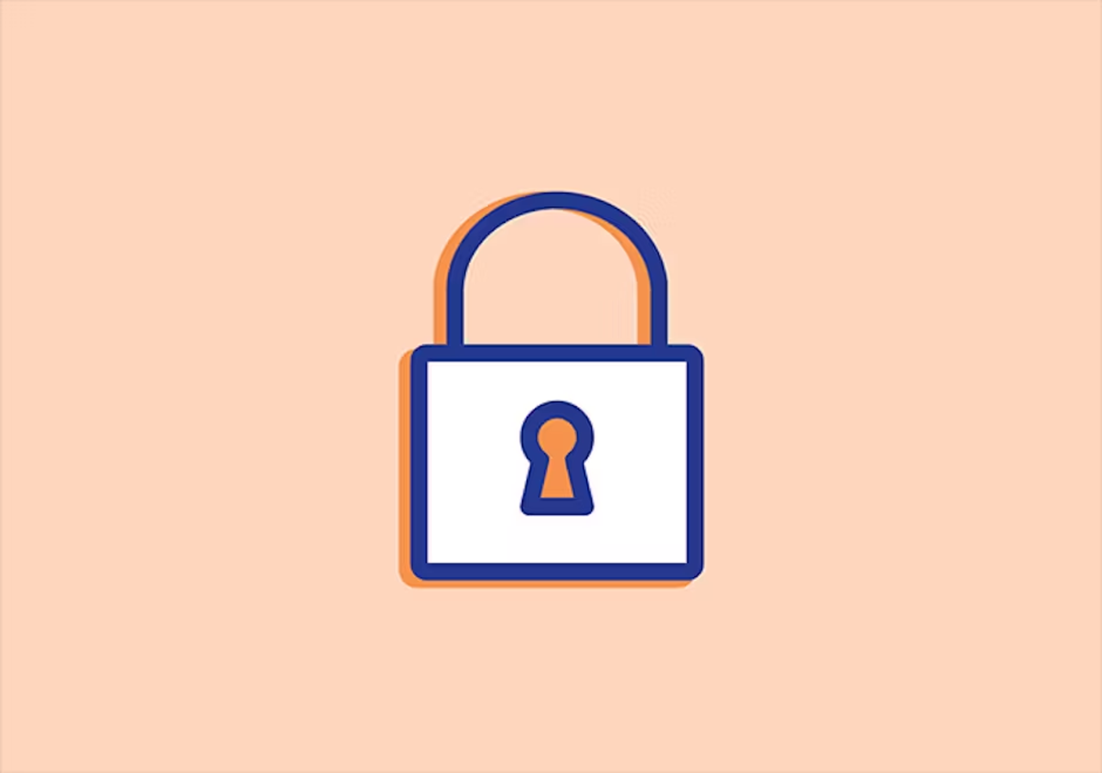 an icon of a padlock with a keyhole on a pink background .