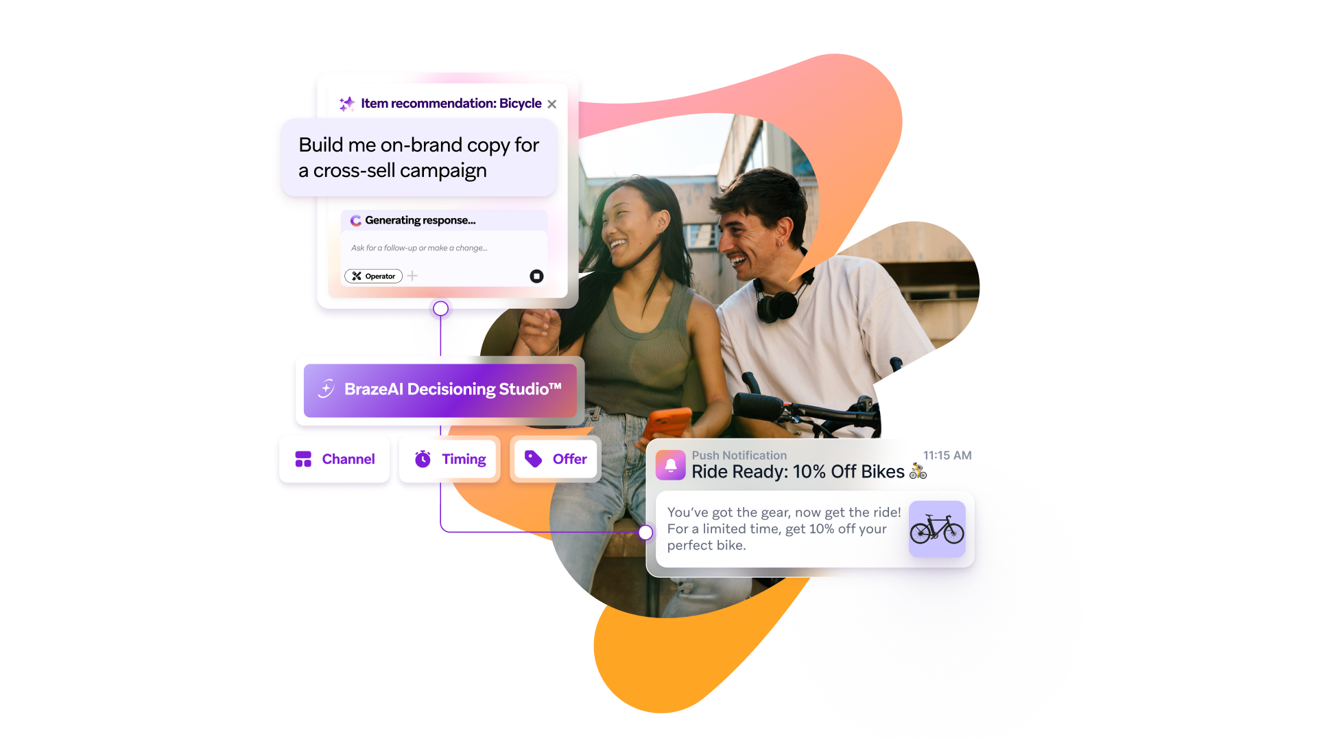 a purple background with brazeai on it