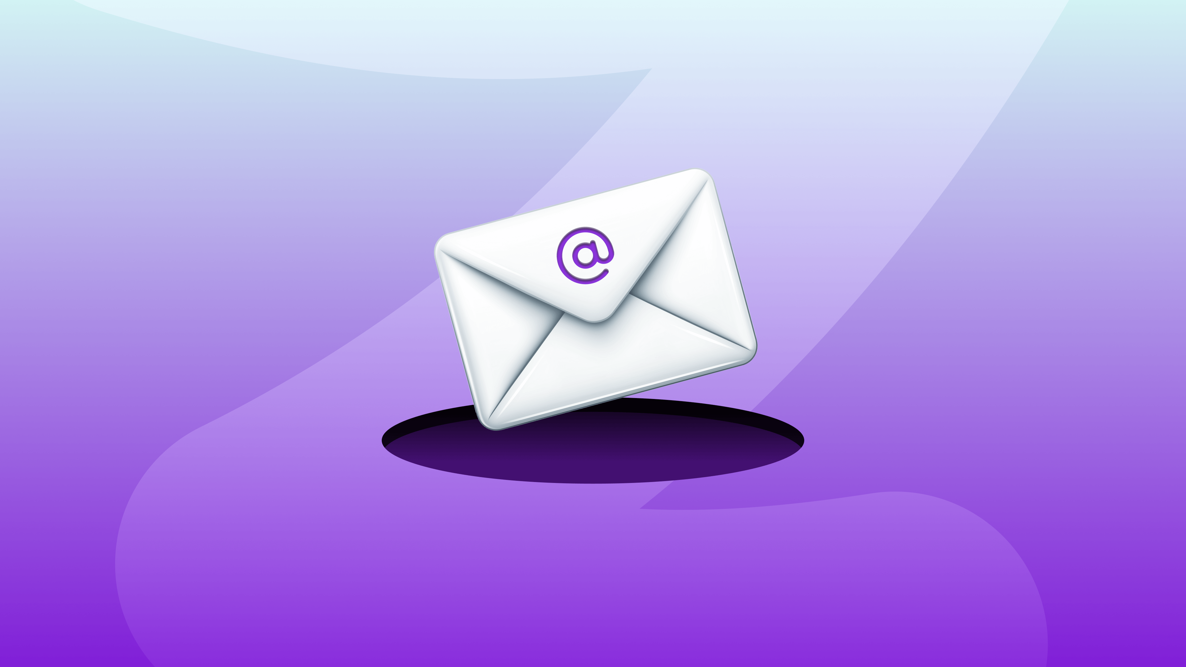 a white envelope with an @ sign on it