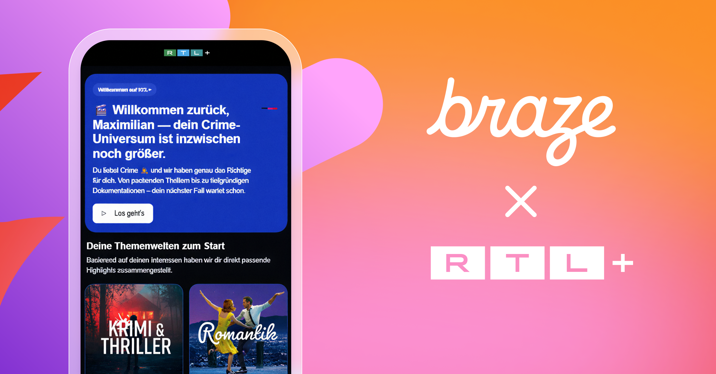 Braze x RTL+ logo
