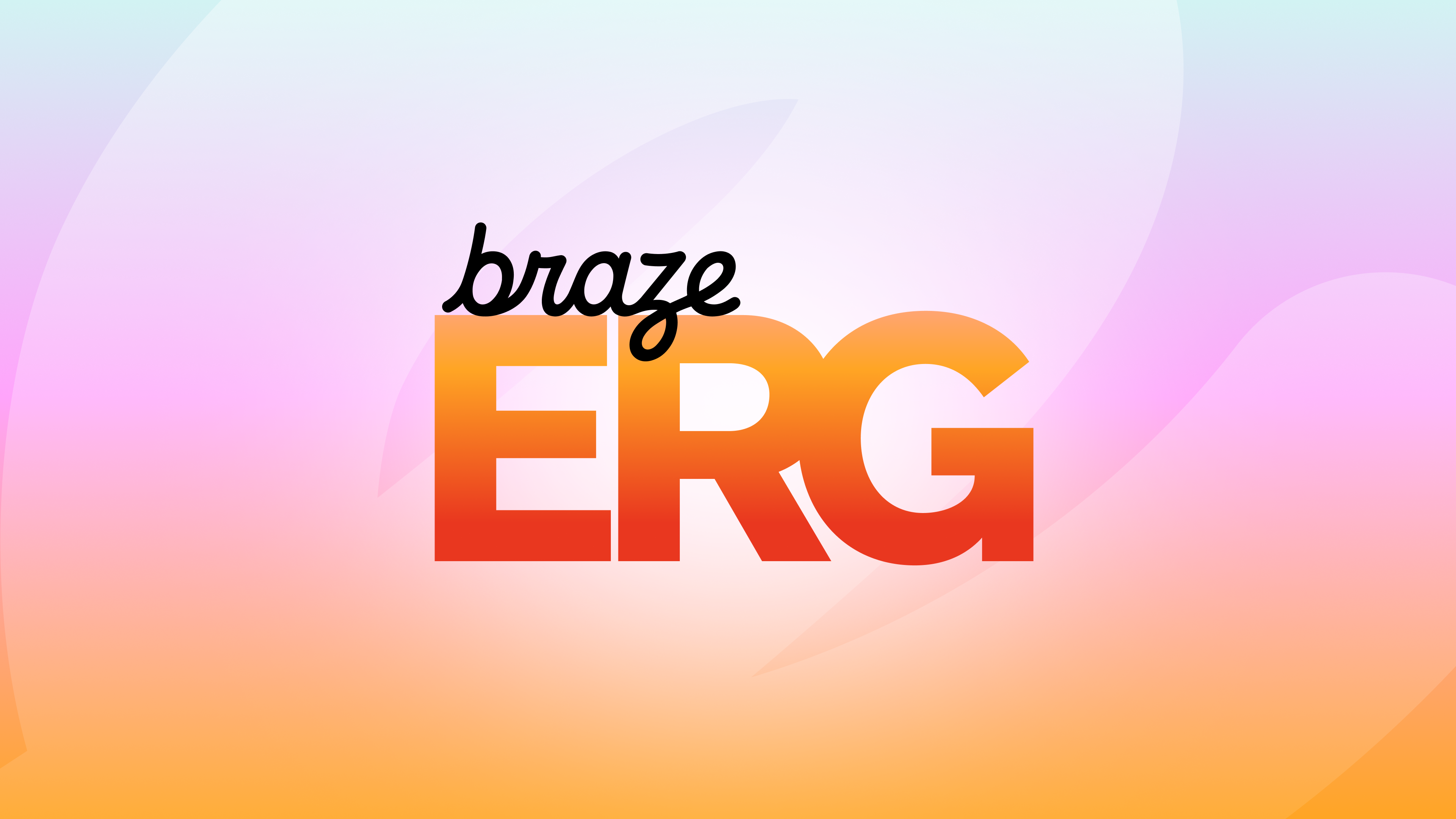 a logo for braze erg with a colorful background