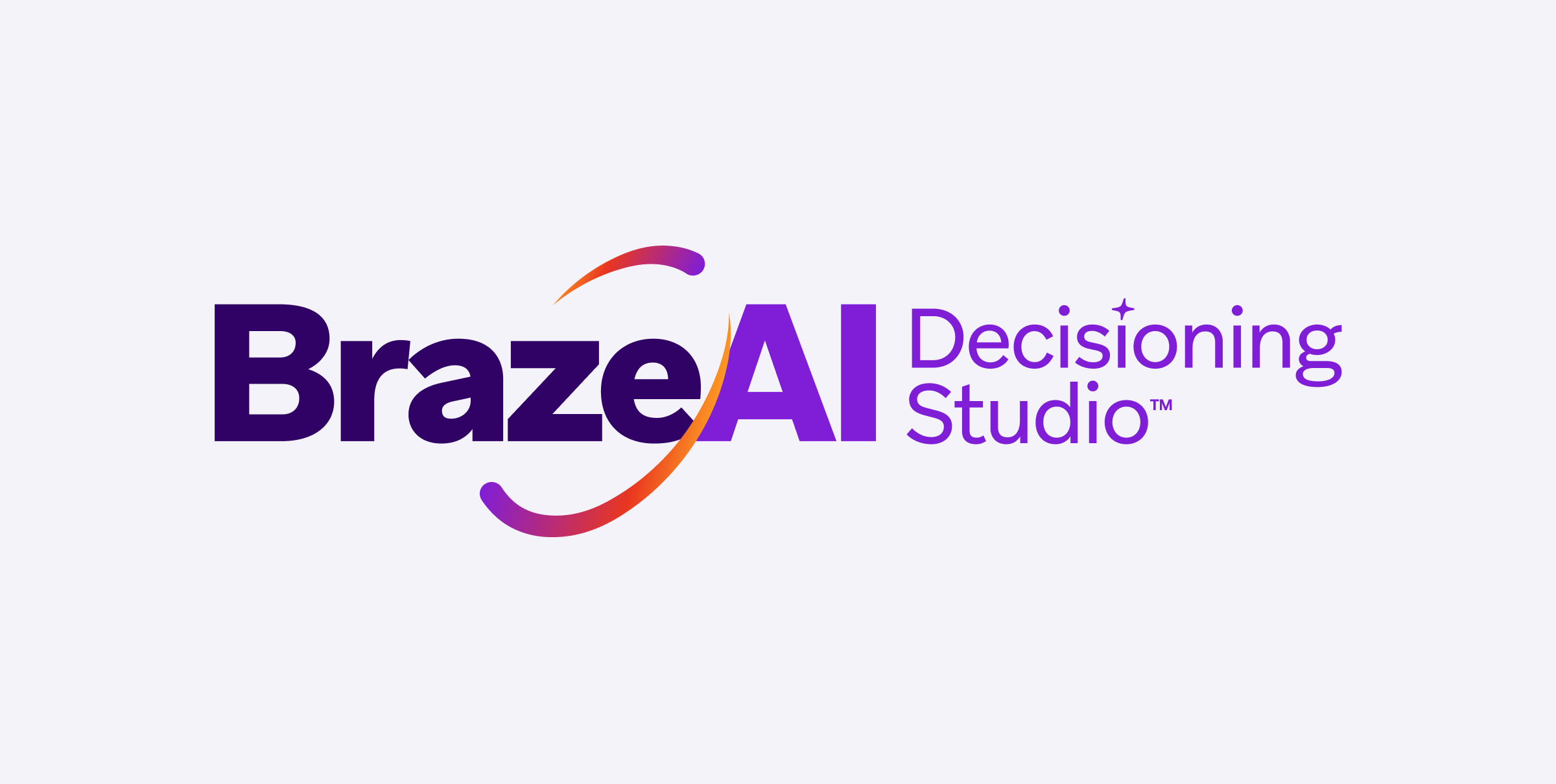 BrazeAI Decisioning Studio logo with an orange and purple swoosh.