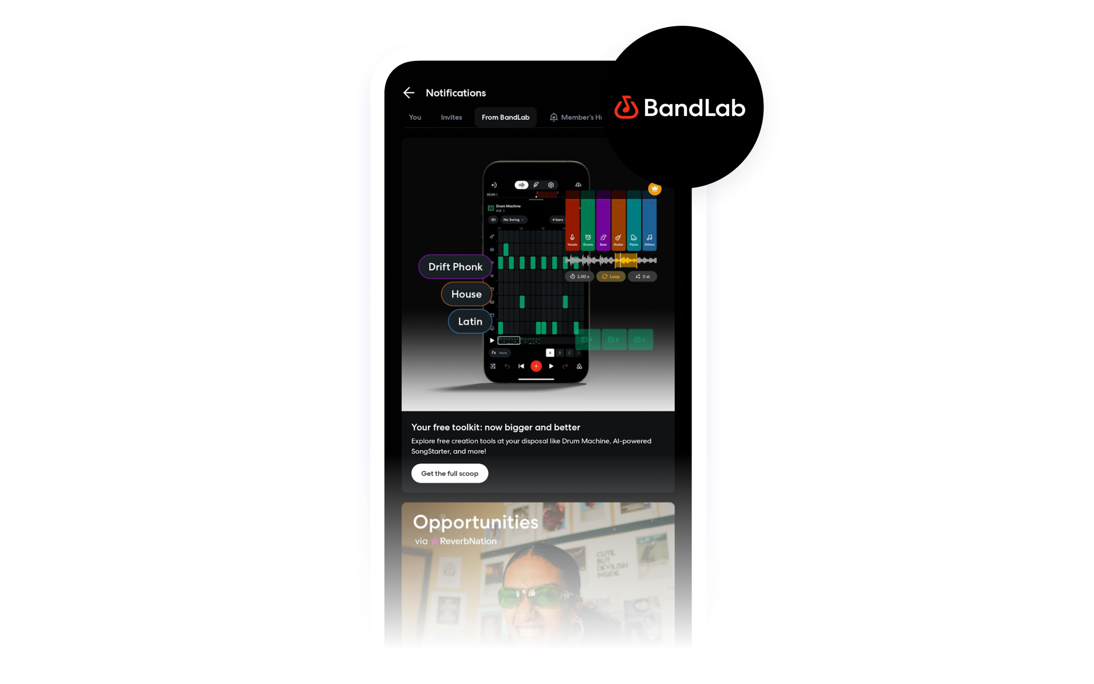 image of bandlab screen