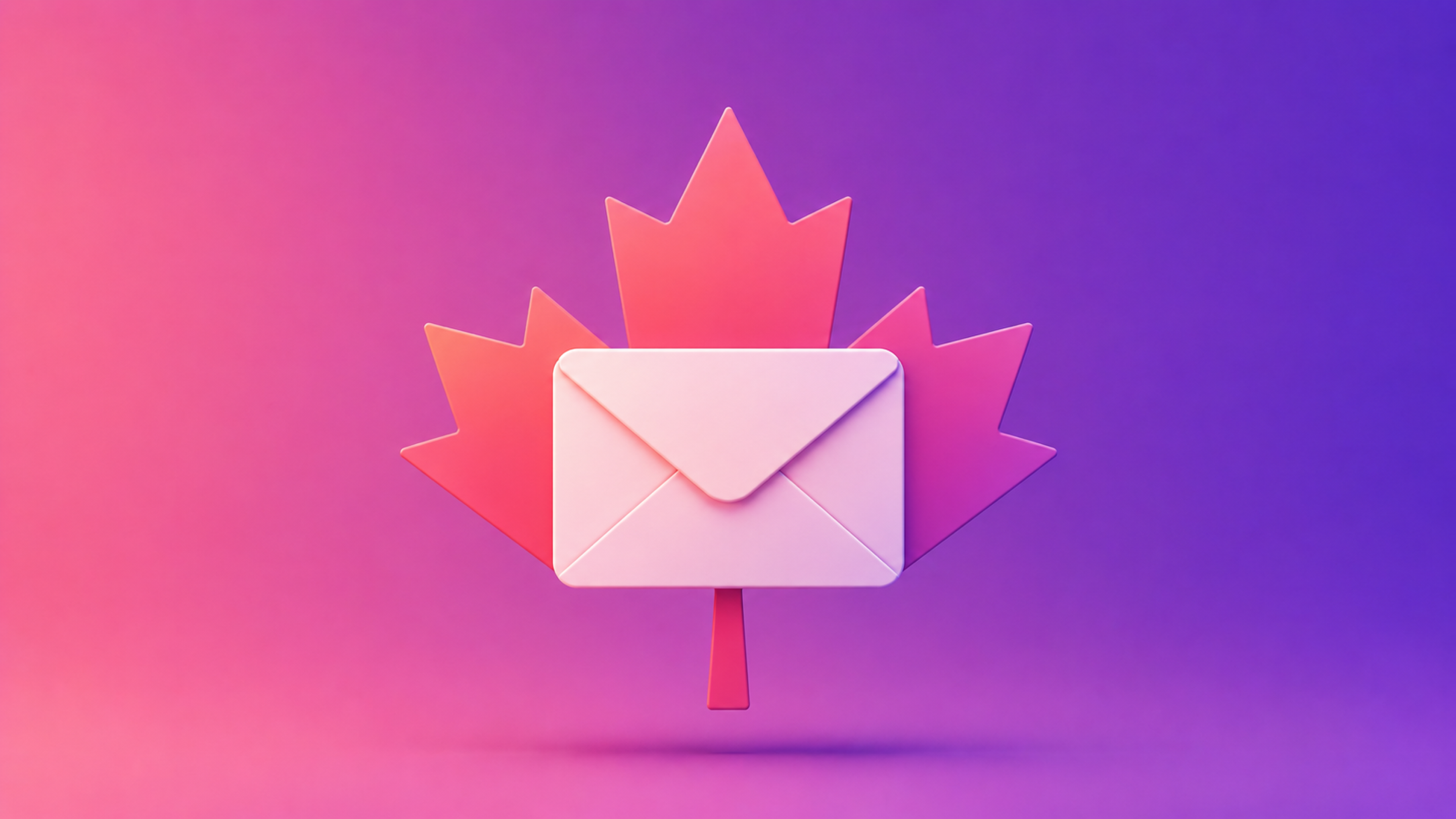 An icon of an email and maple leaf