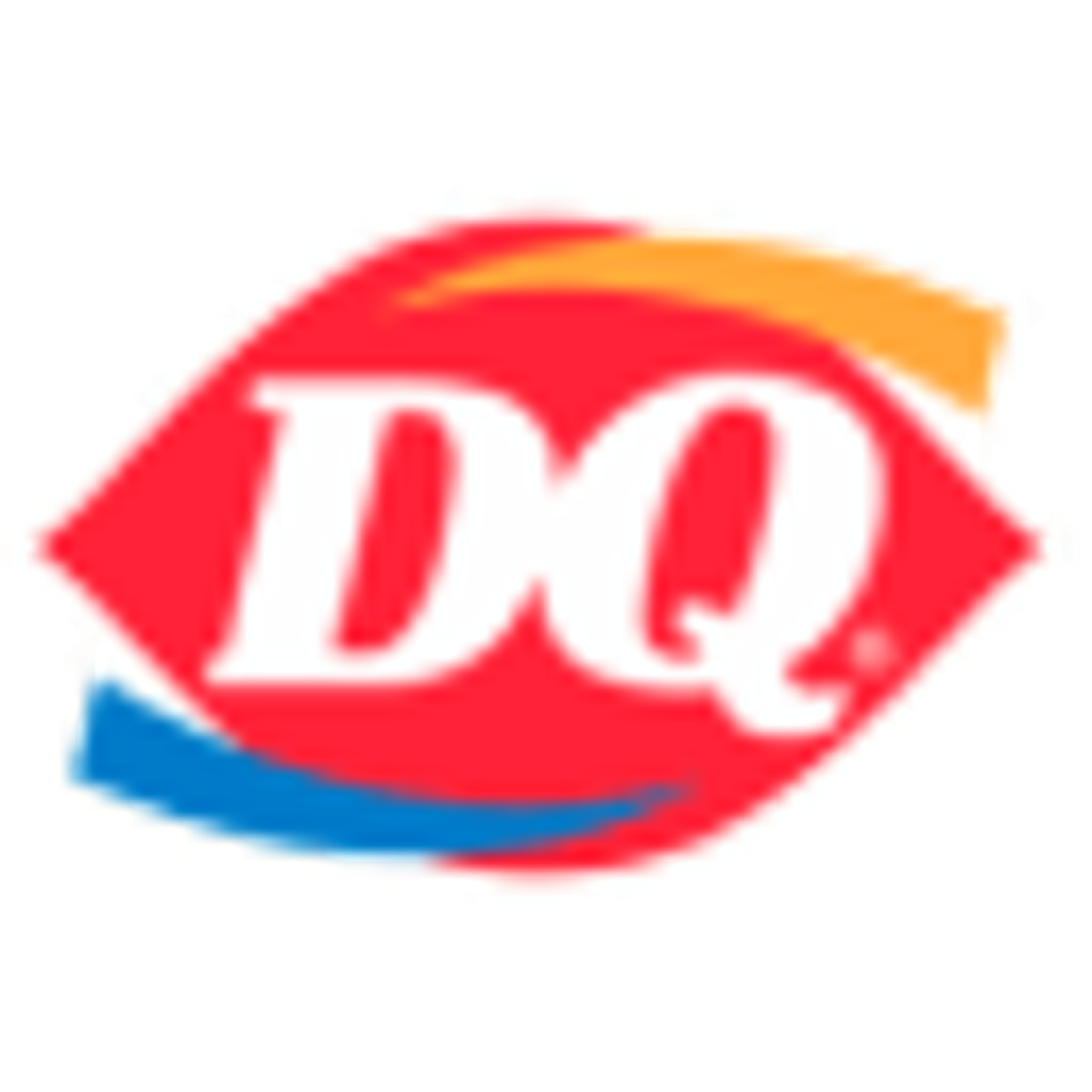 gros plan d'un logo dq sur fond blanc.