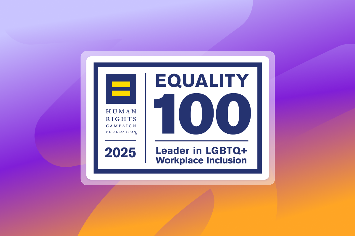 a sticker that says equality 100 on it