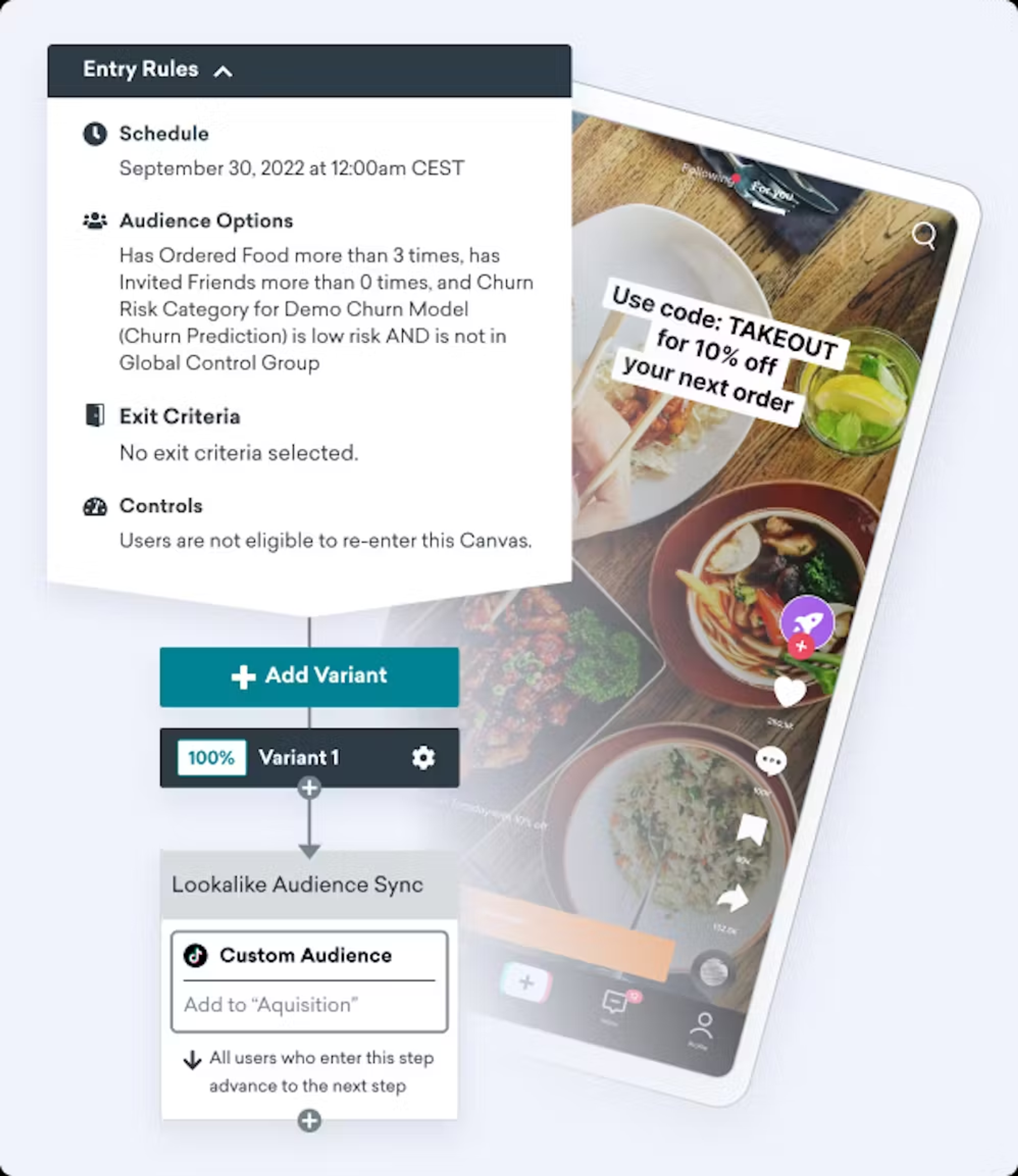 a screenshot of an app that says entry rules