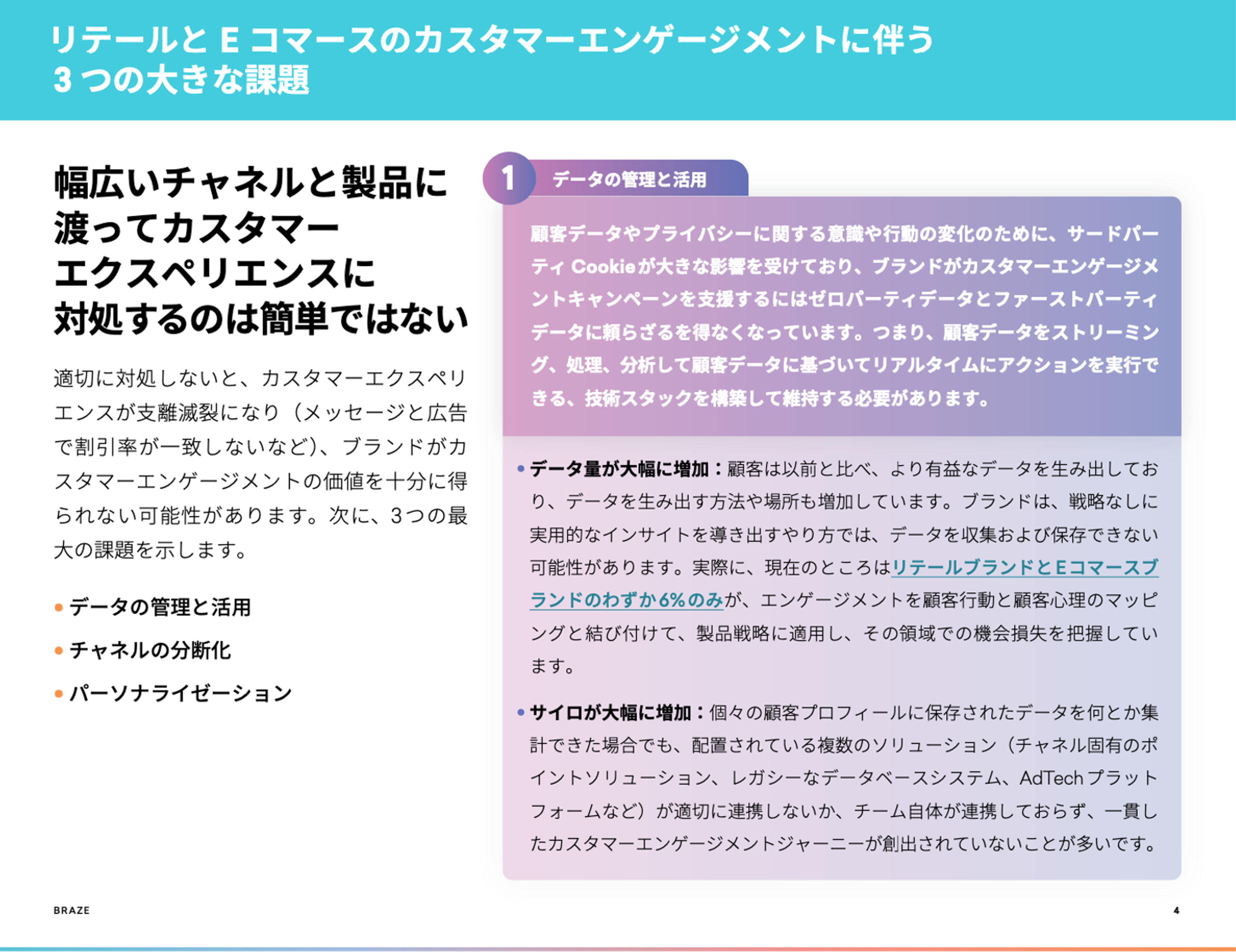 リテールとEコマースのカスタマーエンゲージメントの課題