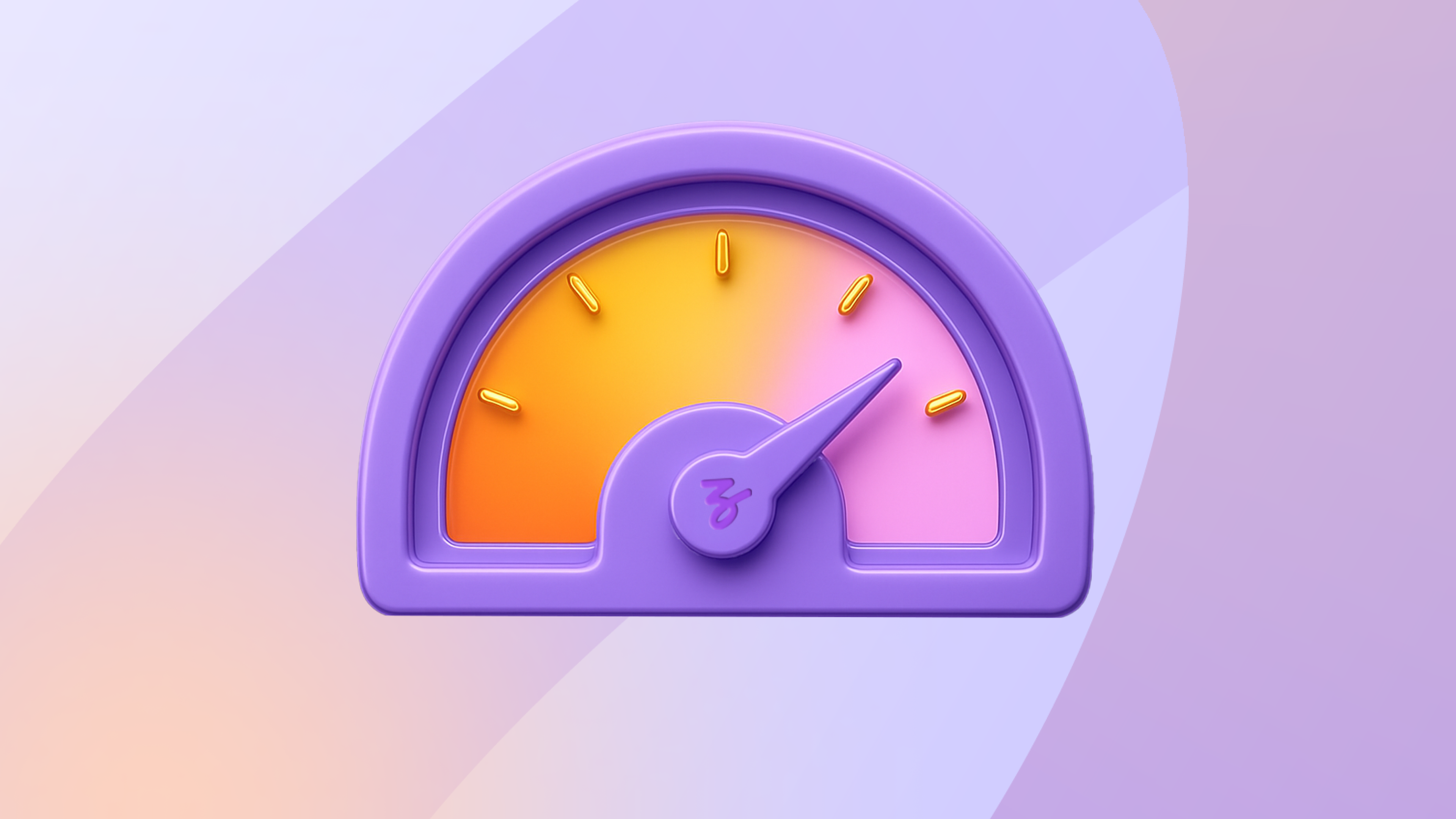 a purple speedometer