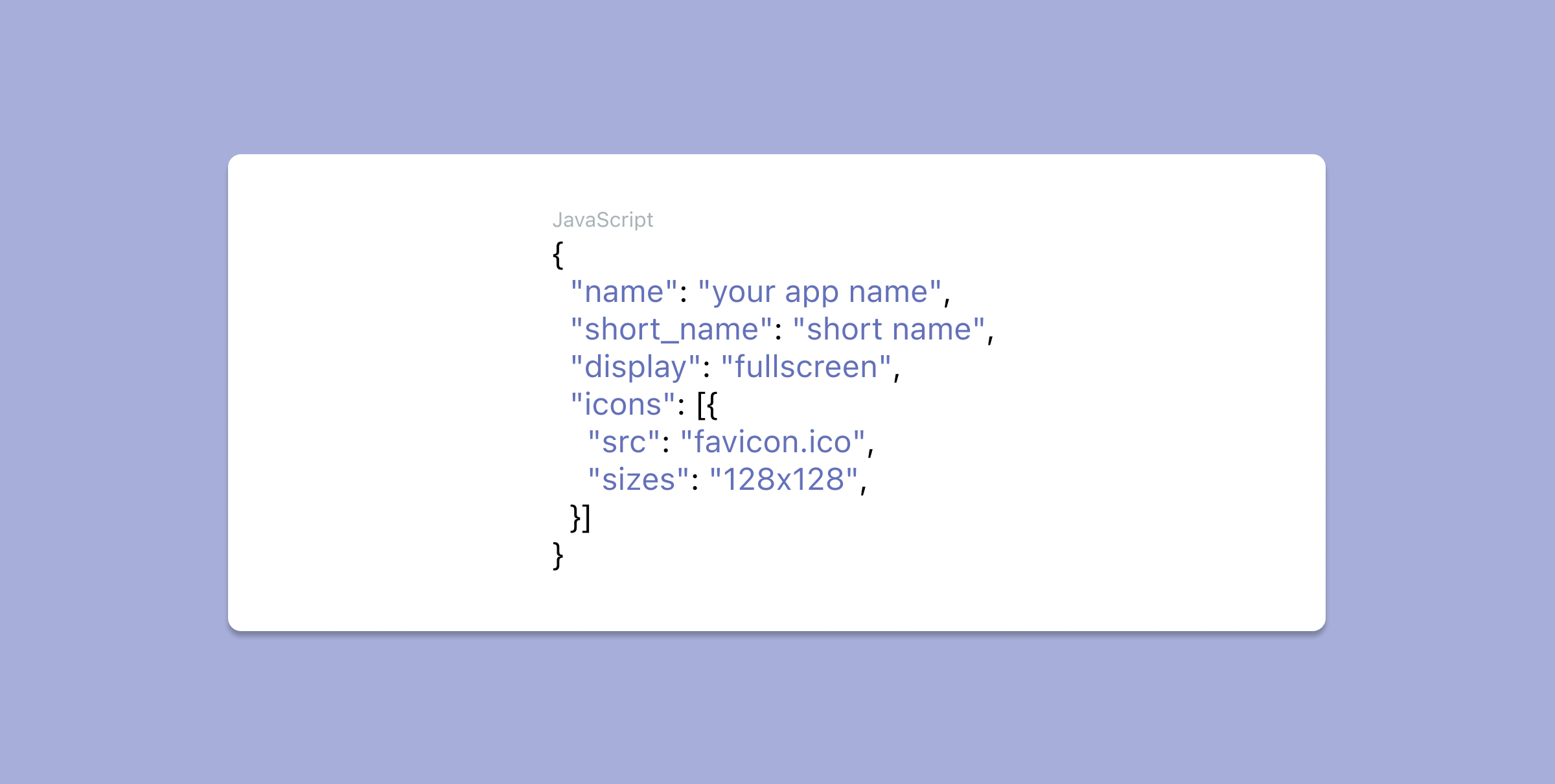 a javascript code is displayed on a purple background