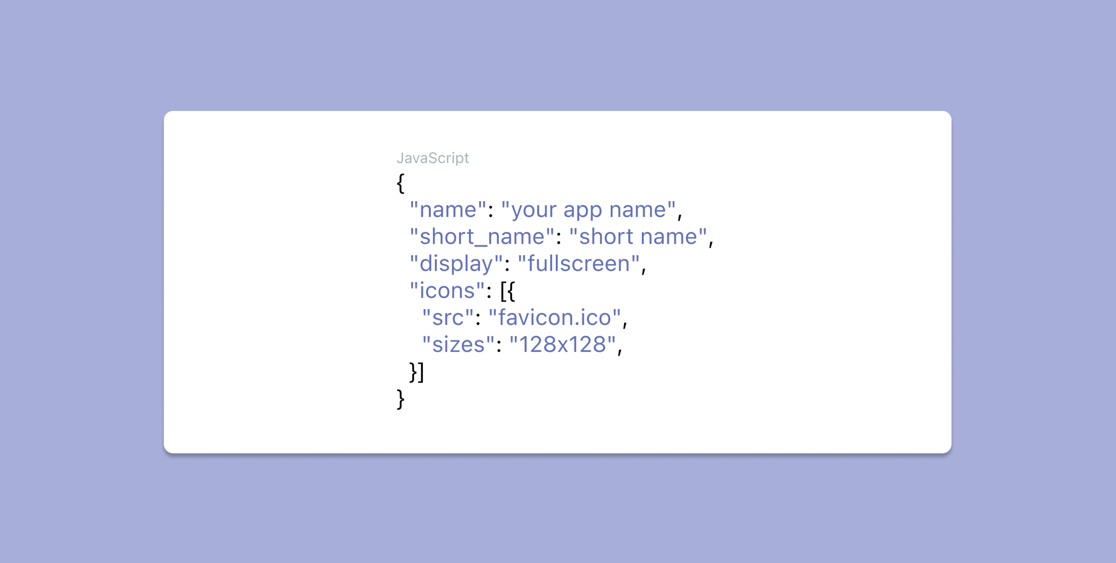 a javascript code is displayed on a purple background
