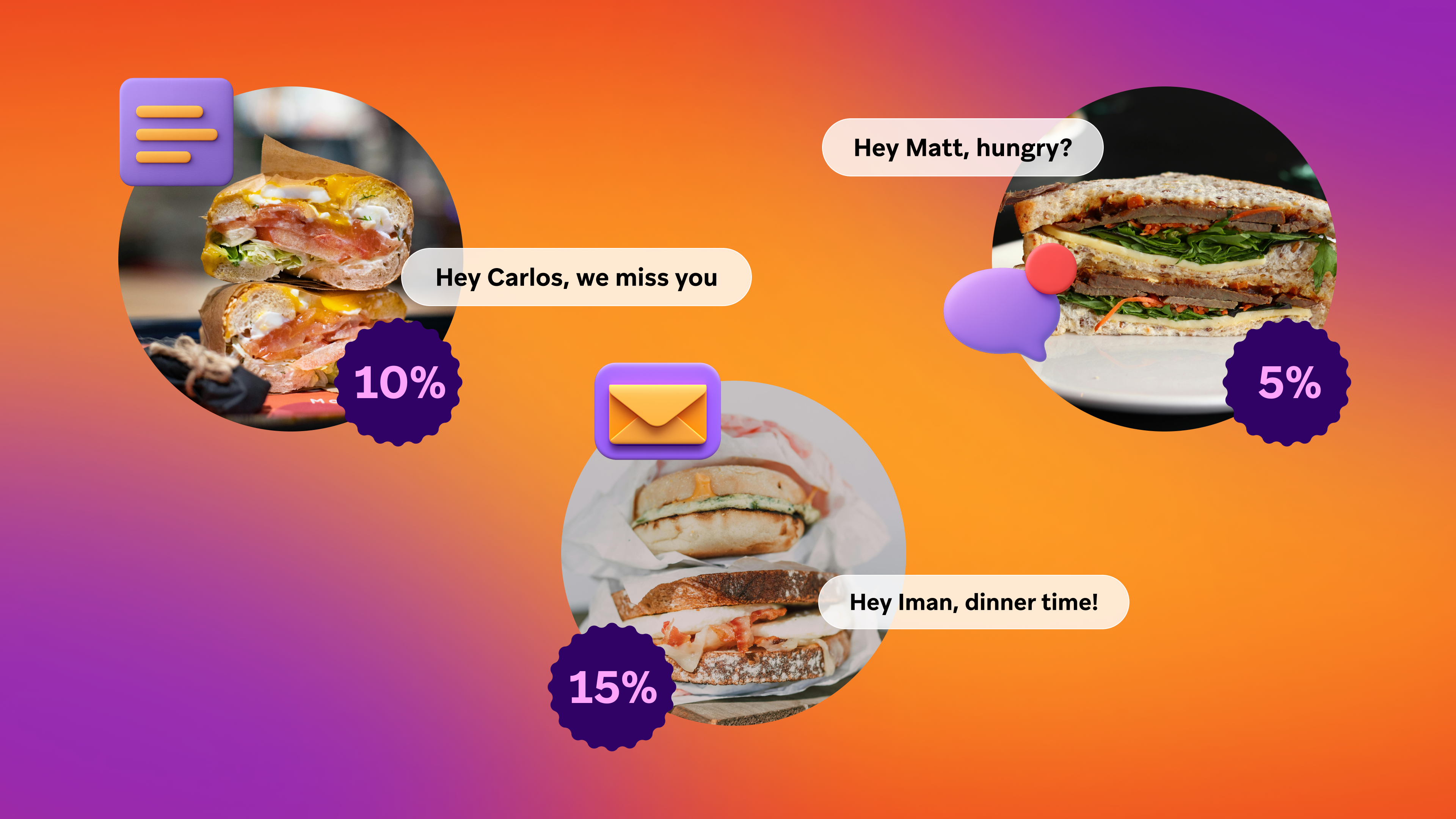 an advertisement for a restaurant that says hey matt hungry