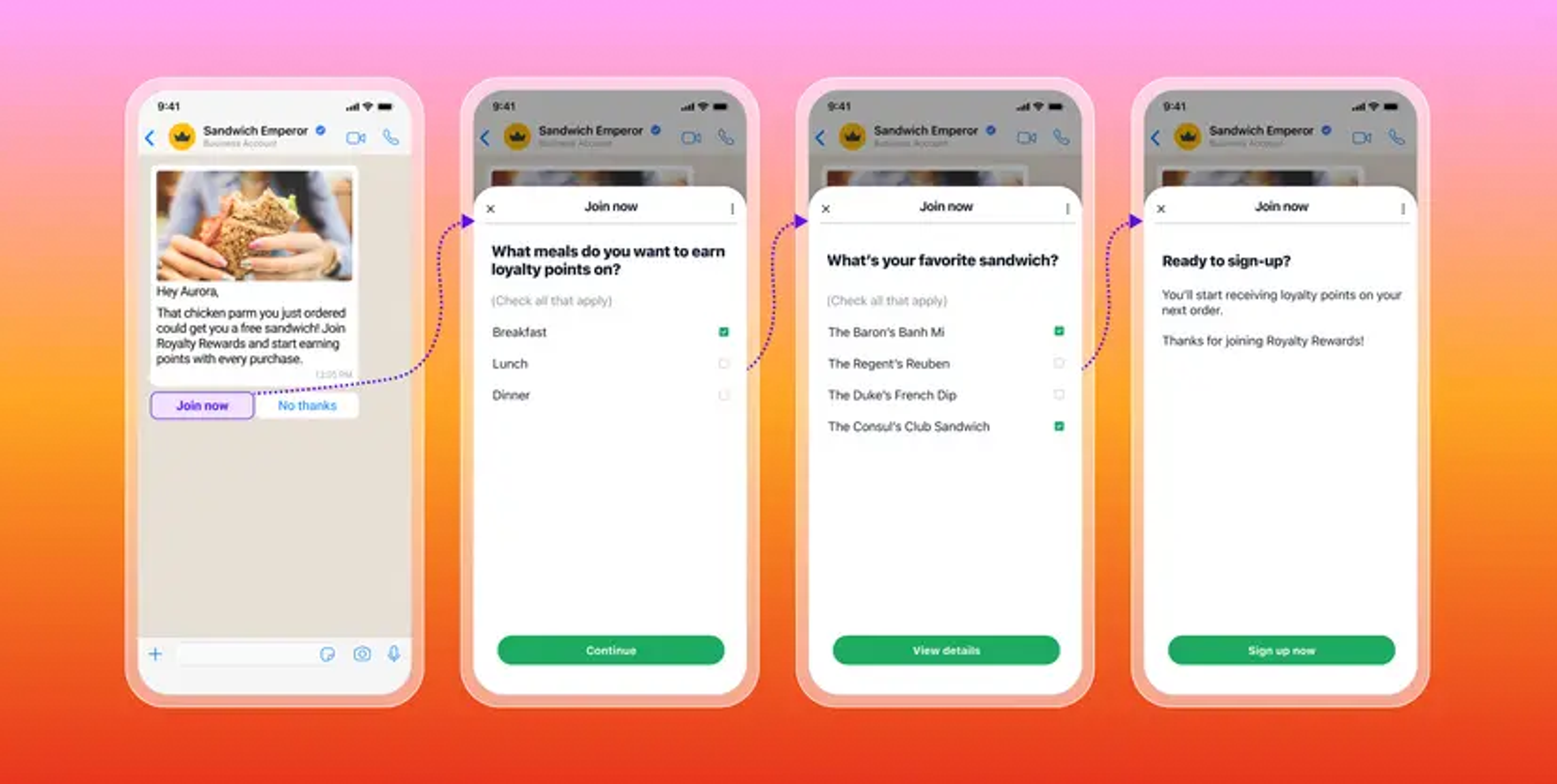 WhatsApp Flows automatiza fluxo para inscrição em programas de fidelidade.