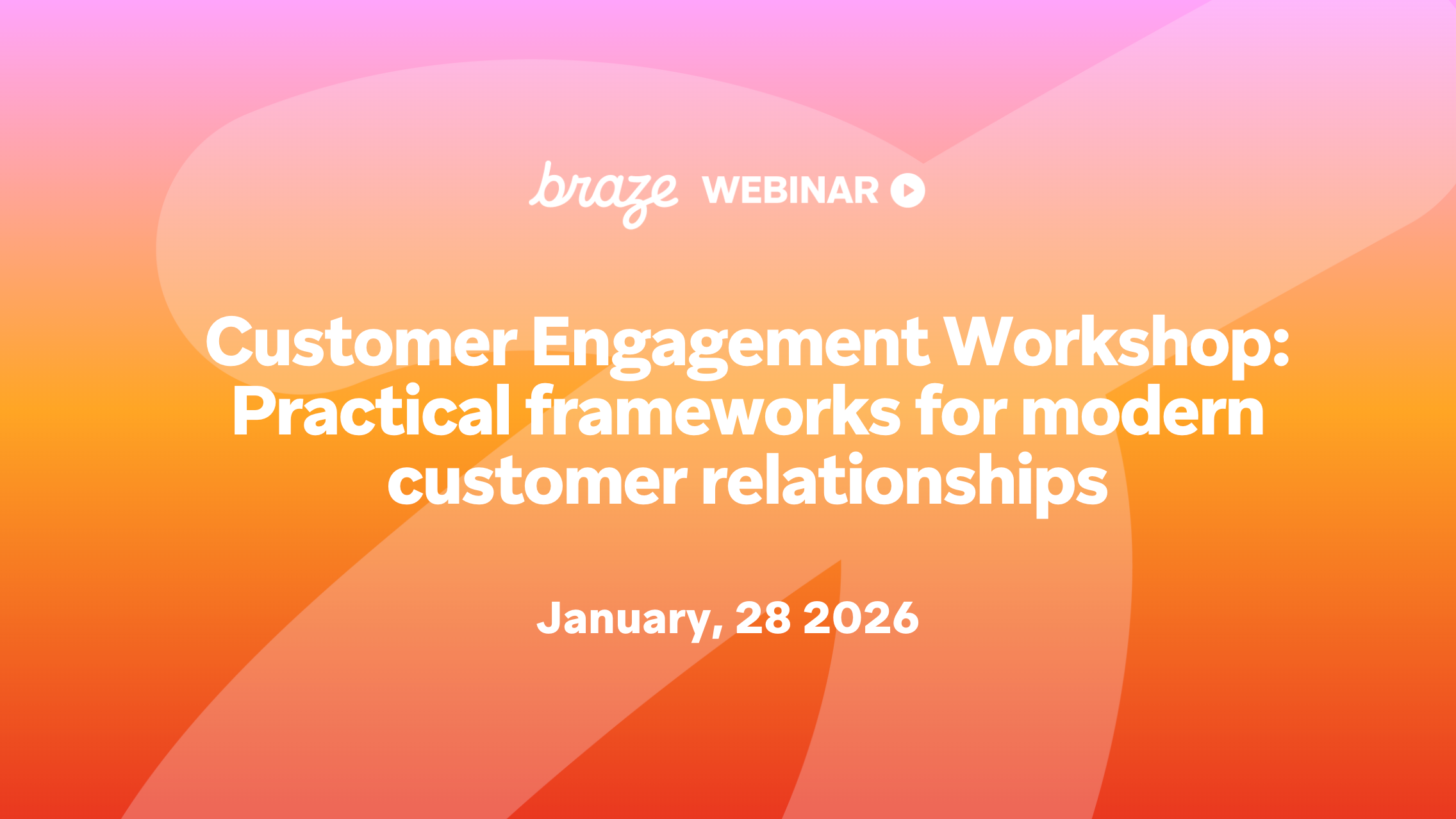 Customer Engagement Workshop: Practical frameworks for modern customer relationships