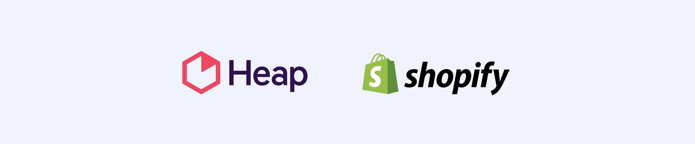 Logos of Heap and Shopify displayed side by side.