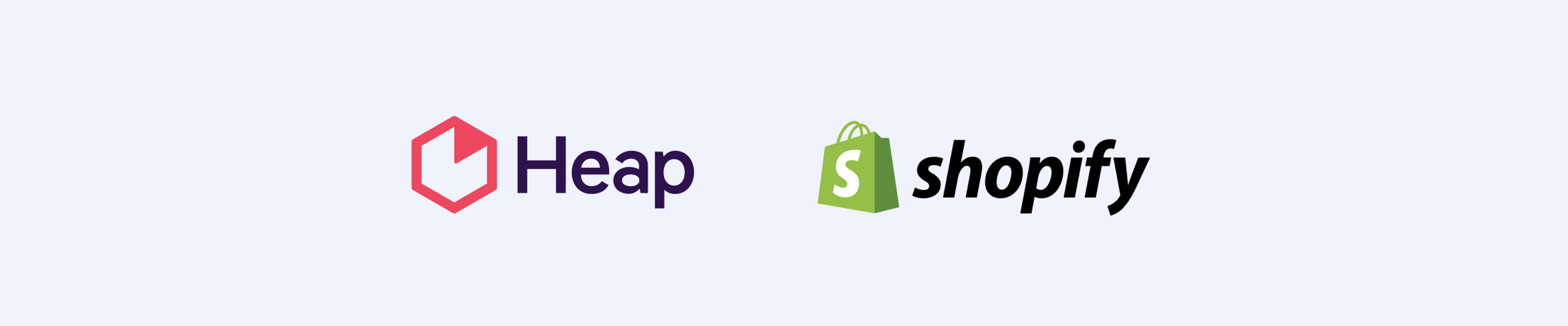 Logos of Heap and Shopify displayed side by side.
