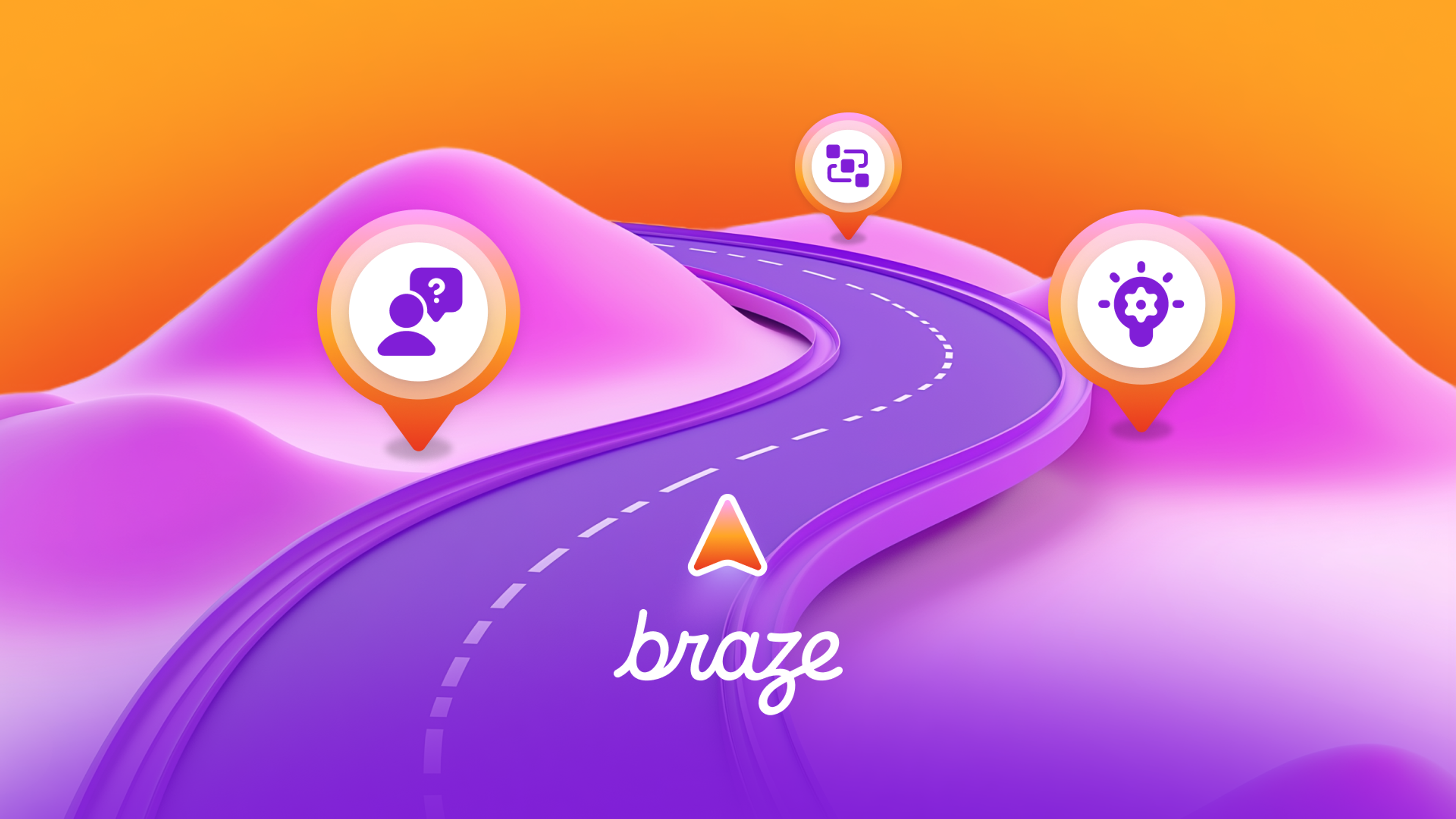 a purple road with braze written on the bottom