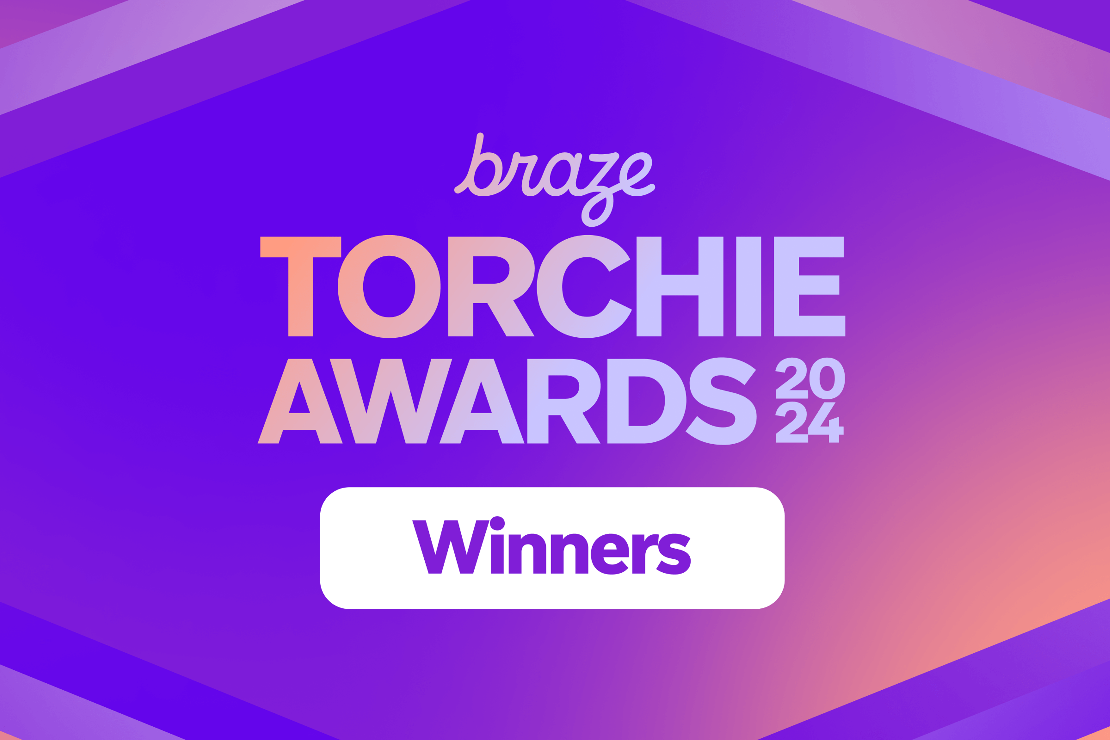 a poster for braze torchie awards shows the winners