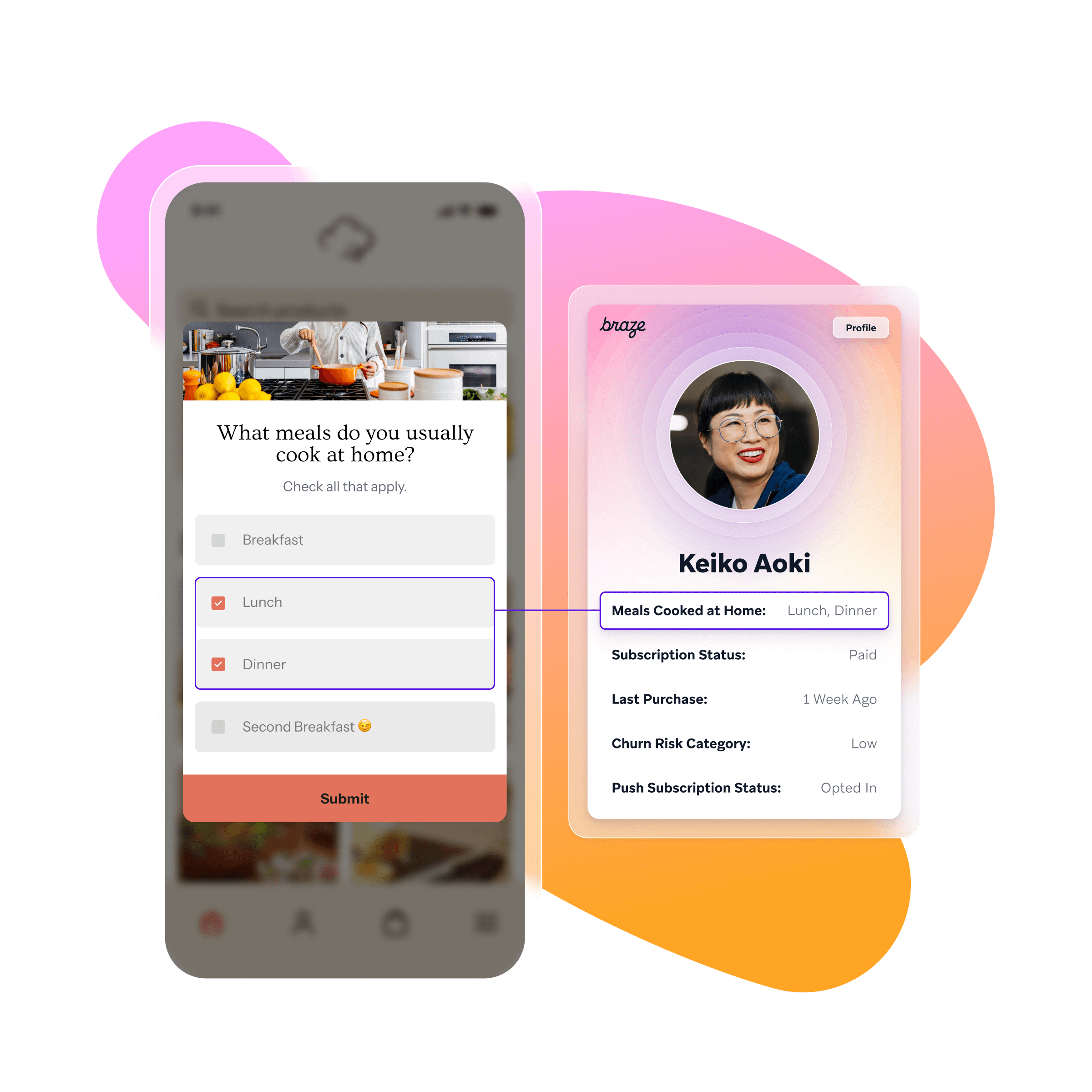 a phone with a profile of keiko aoki on it