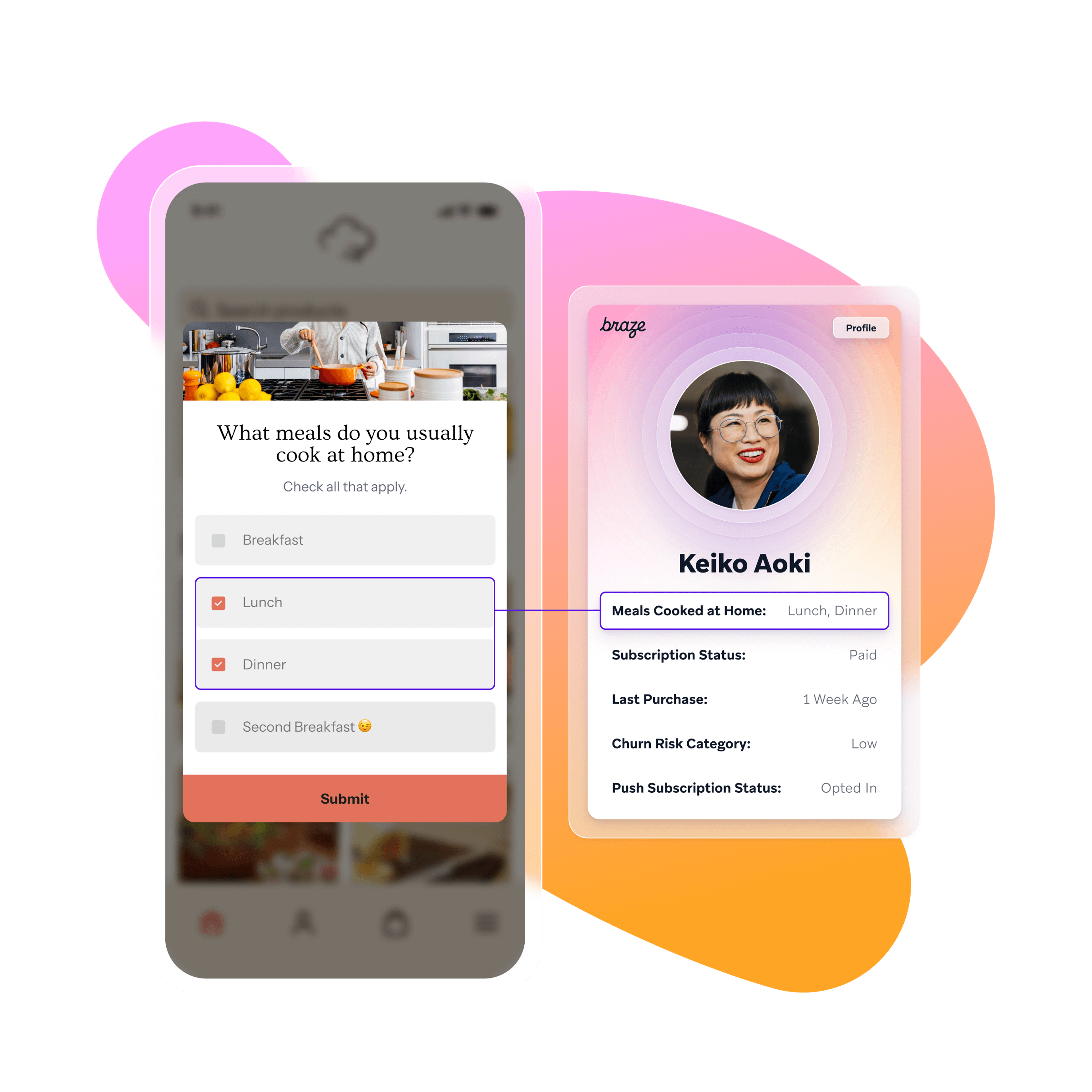 a phone with a profile of keiko aoki on it
