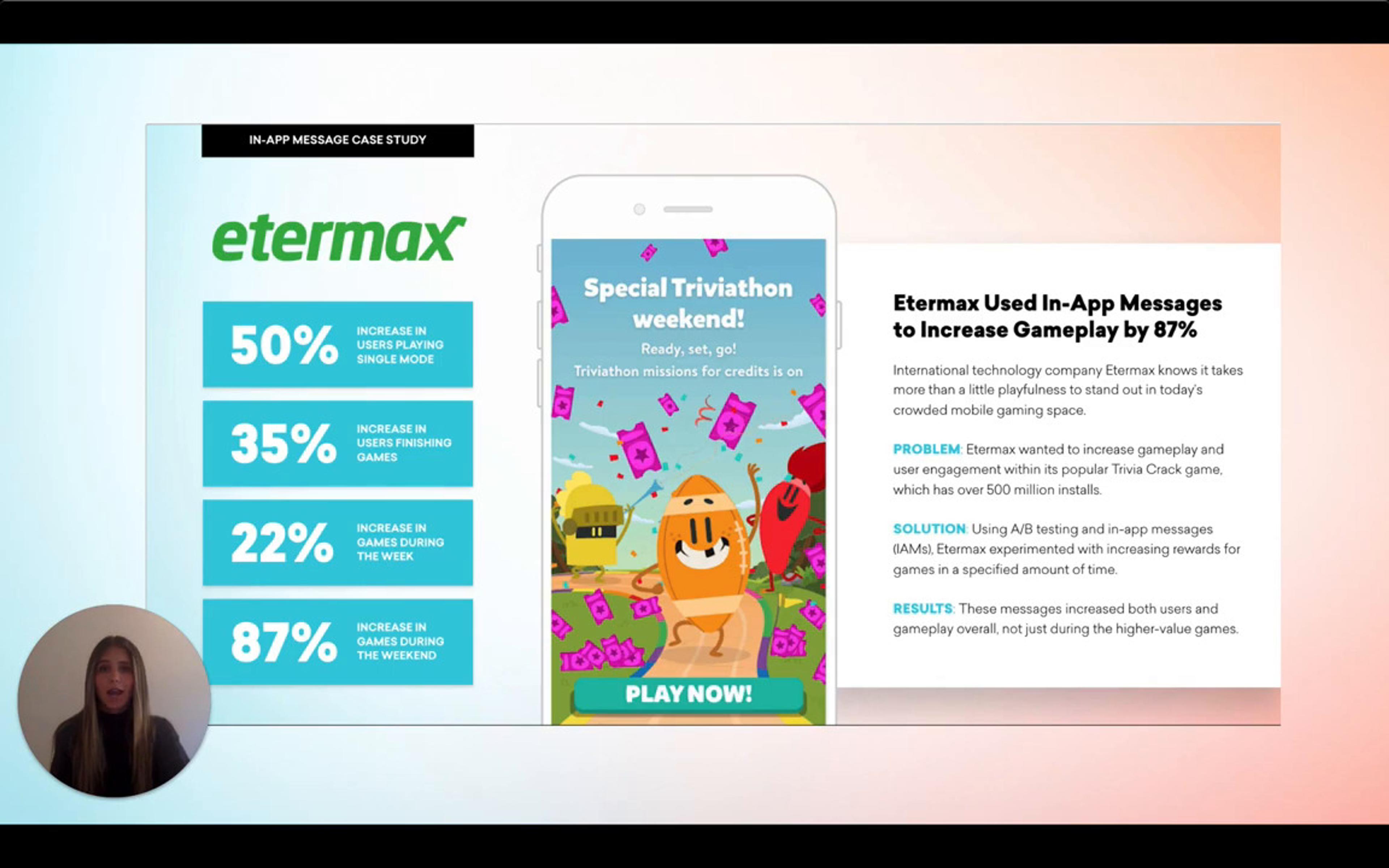 Testimonial-Etermax Used In-App Messages To Increase Gameplay By 87%