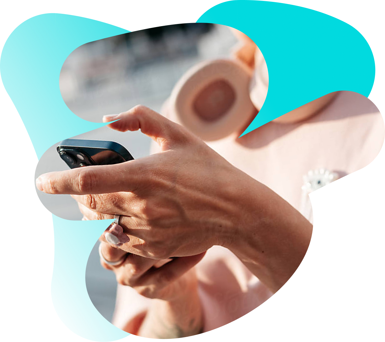 a person holding a cell phone with a speech bubble that says 6 billion monthly active users 2.2 trillion messages sent in one year