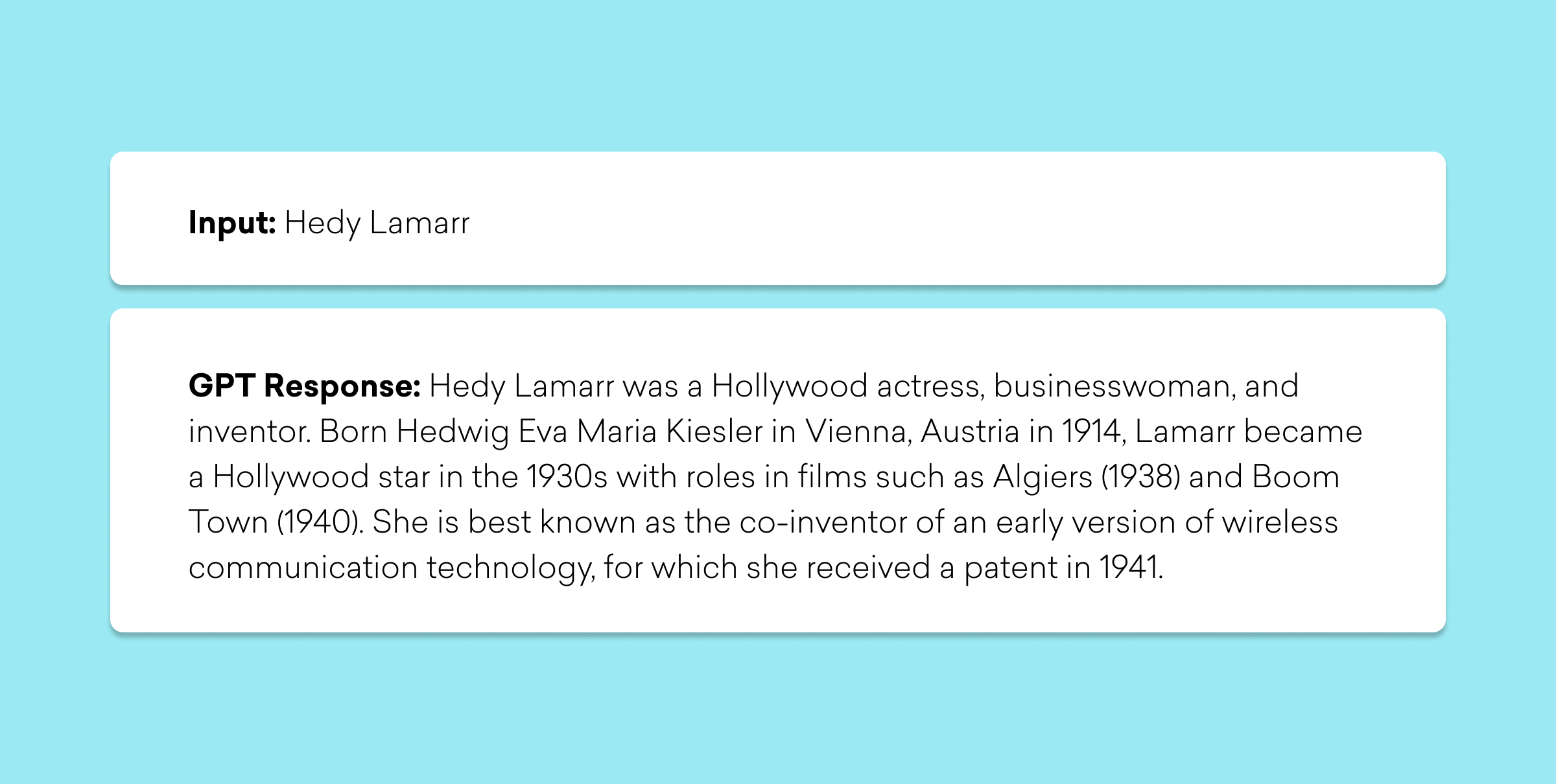 ヘディ・ラマーは、オーストリア出身のハリウッド女優、実業家、発明家です。彼女は1930年代に映画で活躍し、1941年には無線通信技術の初期バージョンの共同発明者として特許を取得しました。