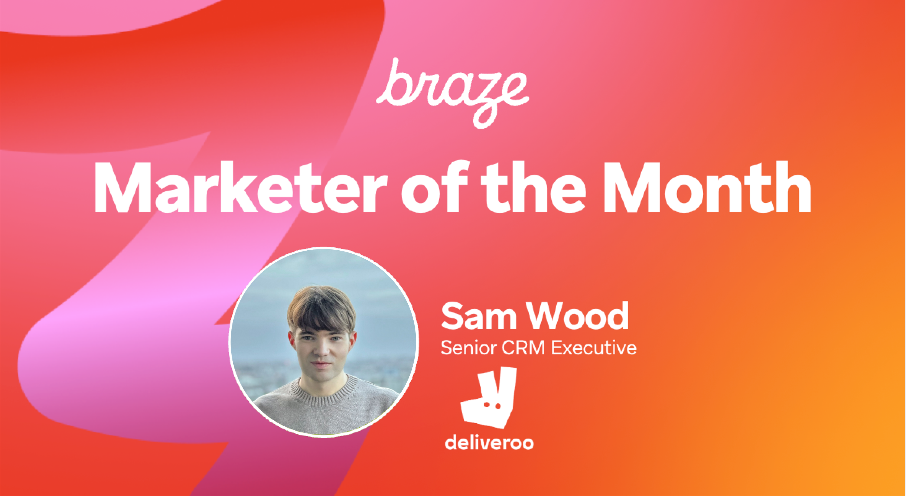 a poster that says braze marketer of the month