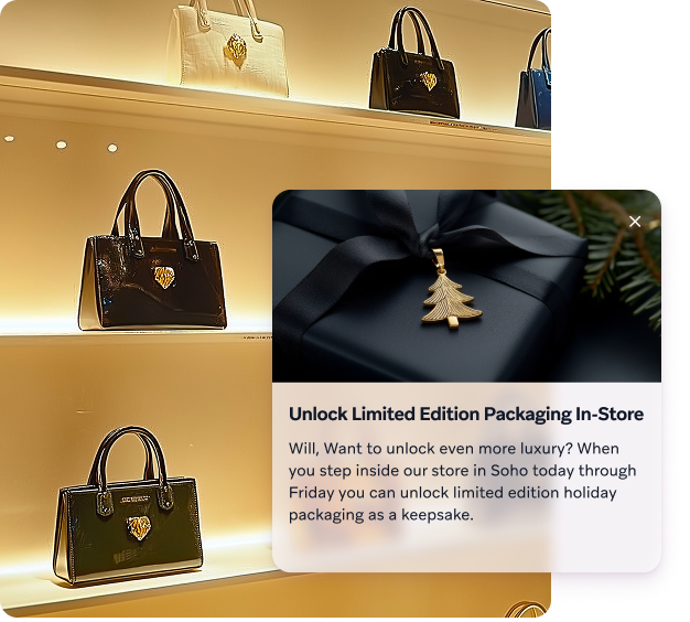 an advertisement for a limited edition packaging in-store