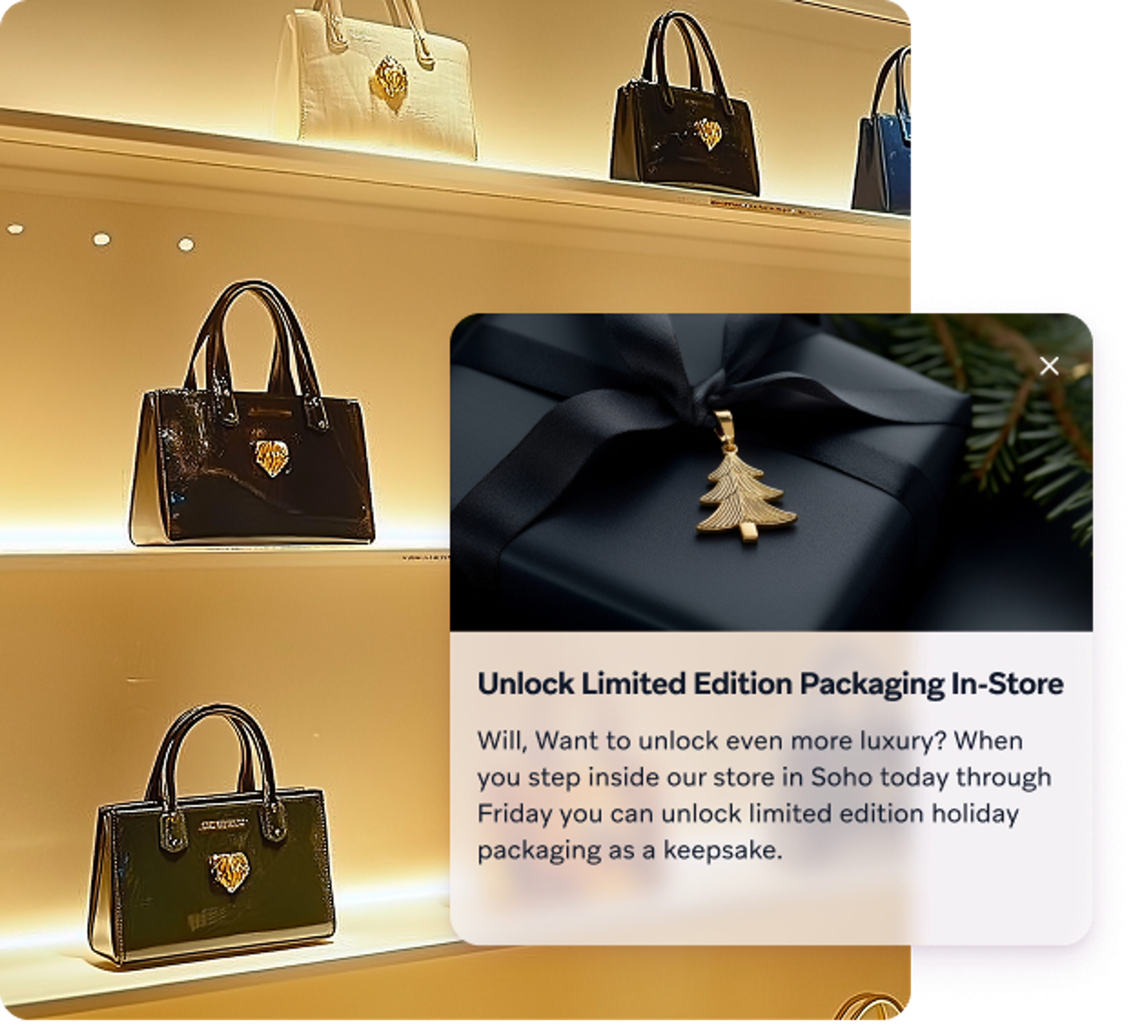an advertisement for a limited edition packaging in-store
