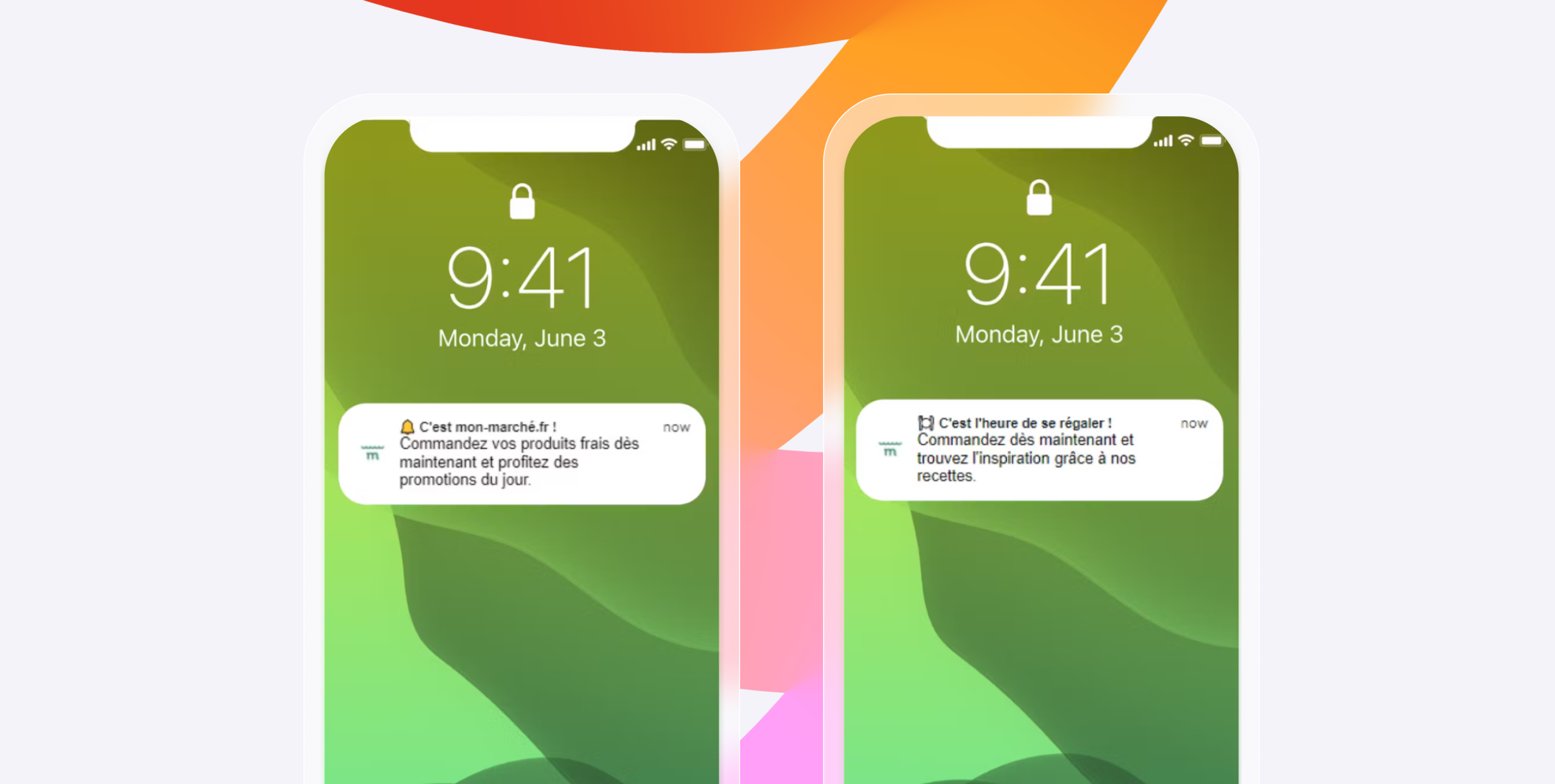 une notification push de mon-marché