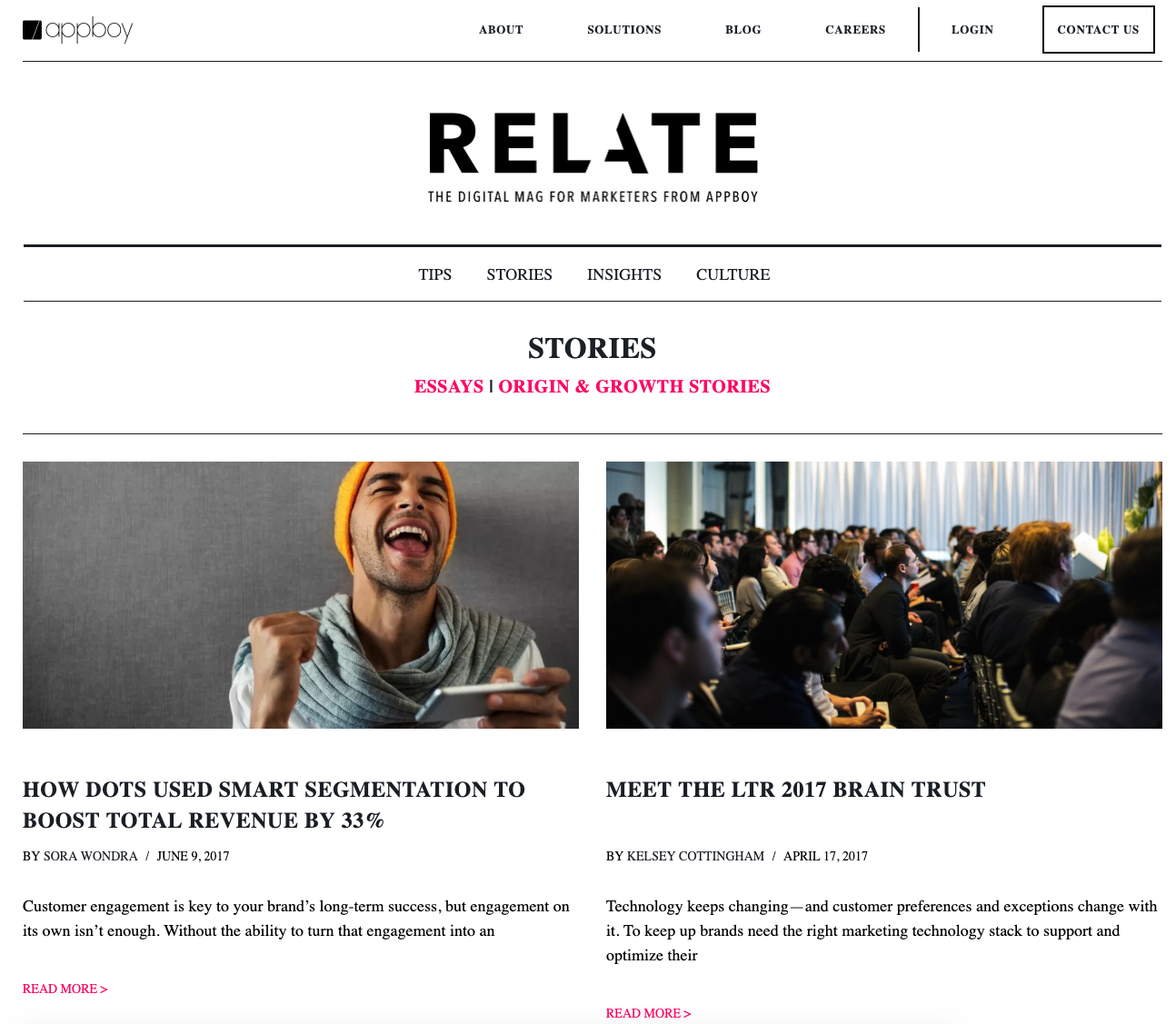 Appboy’s RELATE blog in June 2017