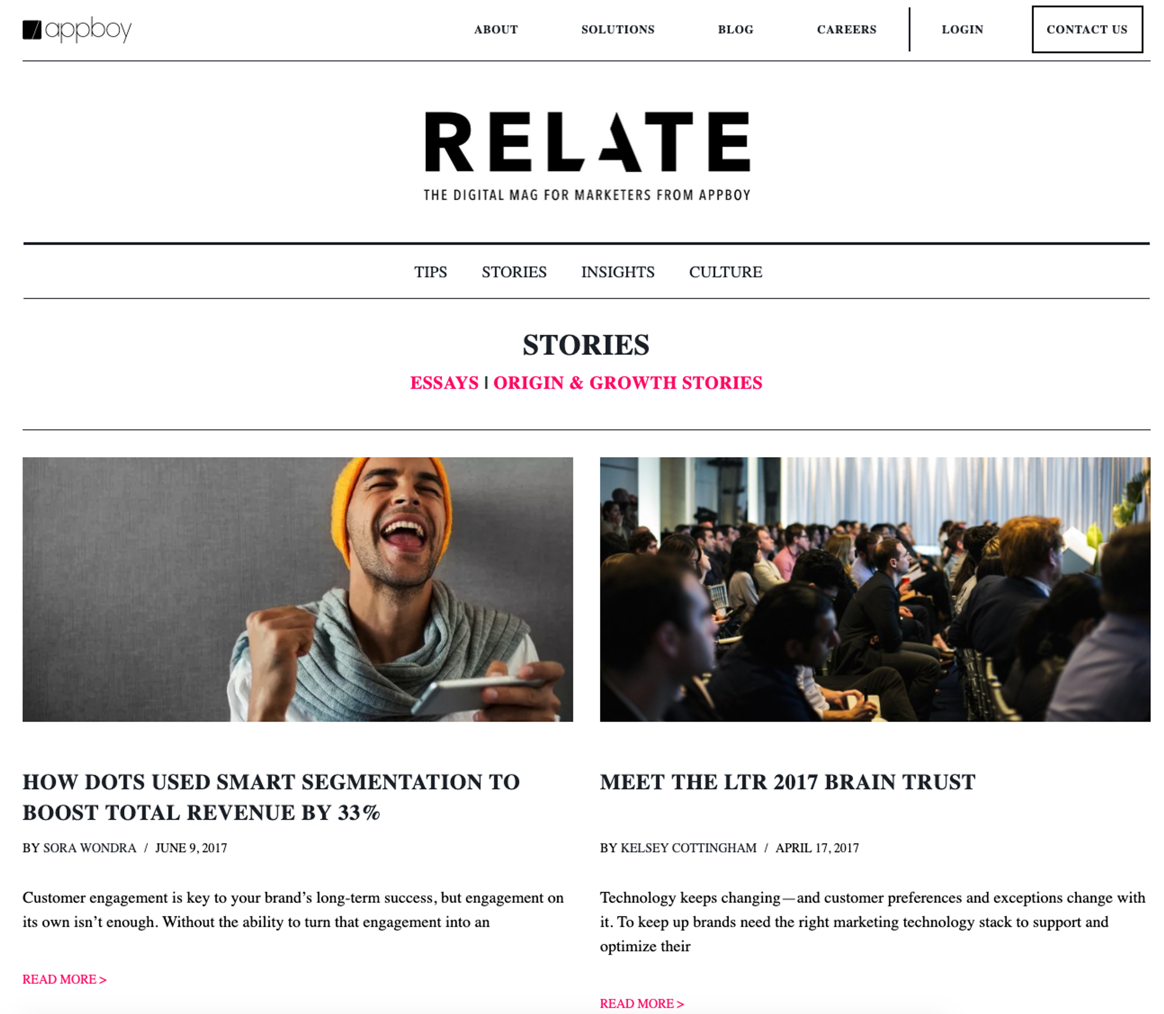 Appboy’s RELATE blog in June 2017