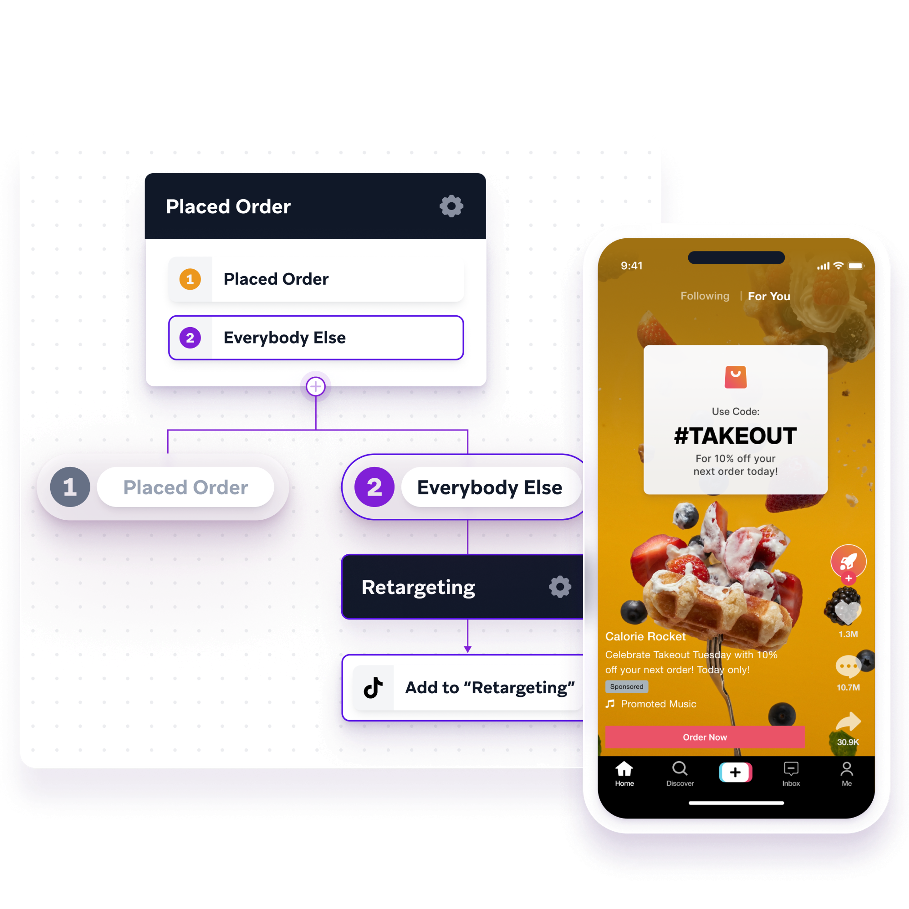 a phone with a takeout app on it