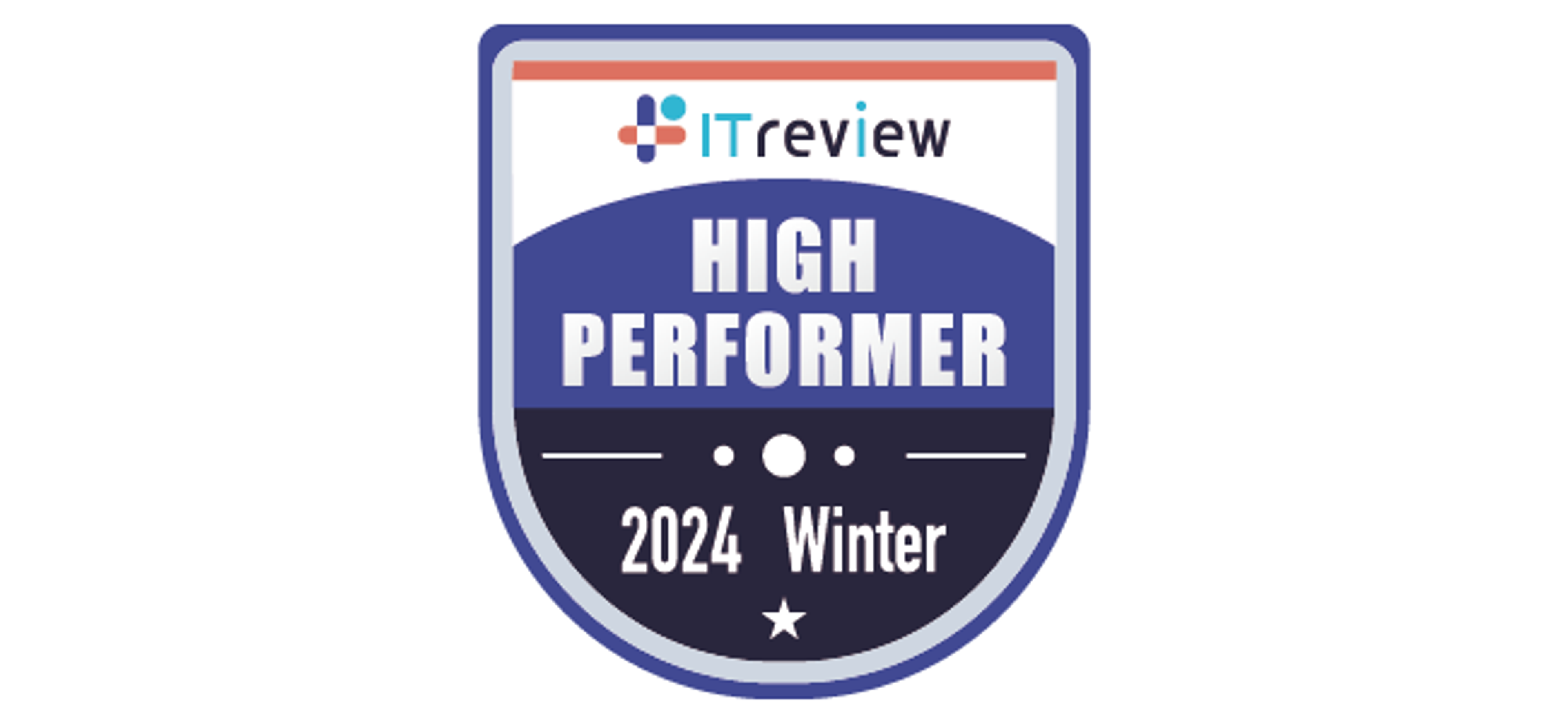 ITreviewの「2024年冬 高評価者」バッジ。