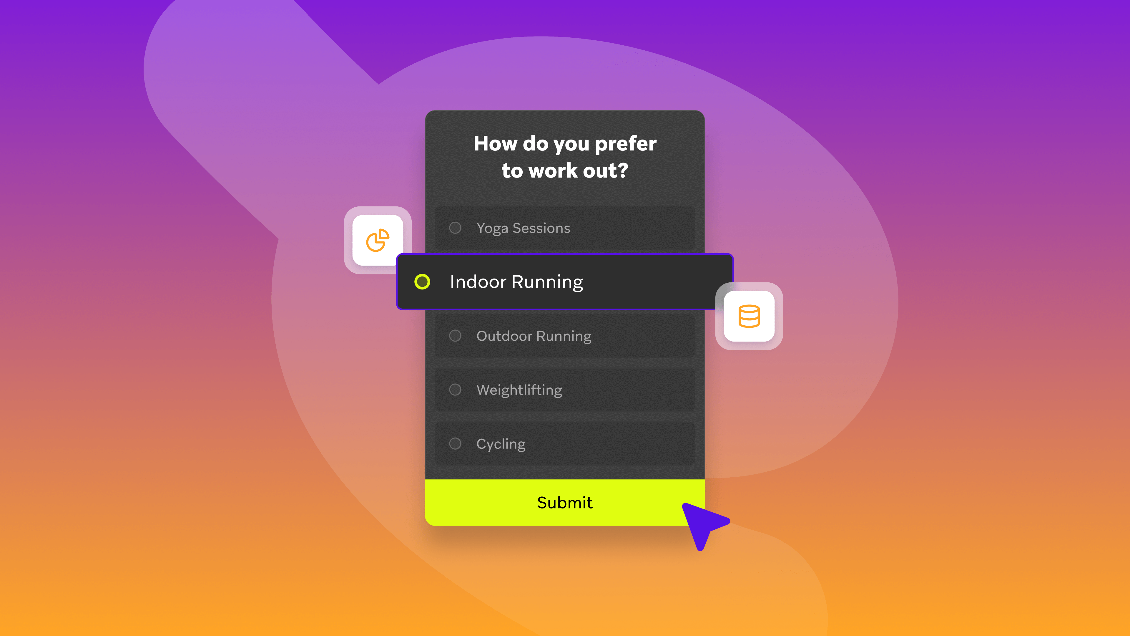 an imag screen asking how do you prefer to work out