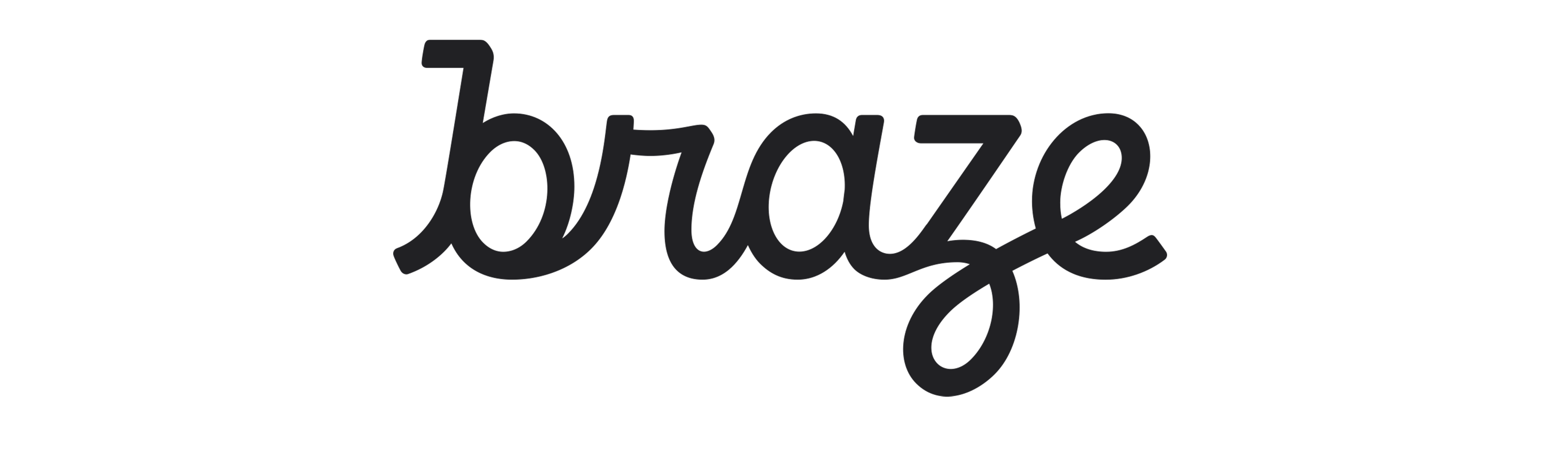 ブラゼのロゴ。黒い手書き風のフォントで「braze」と書かれている。