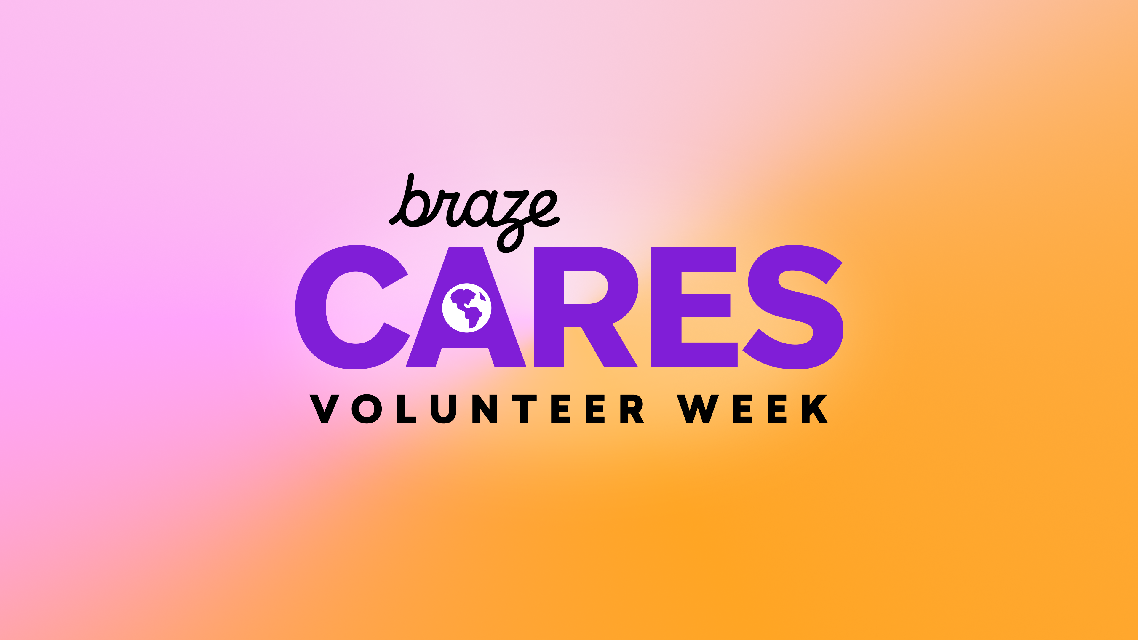 a logo for braze cares volunteer week